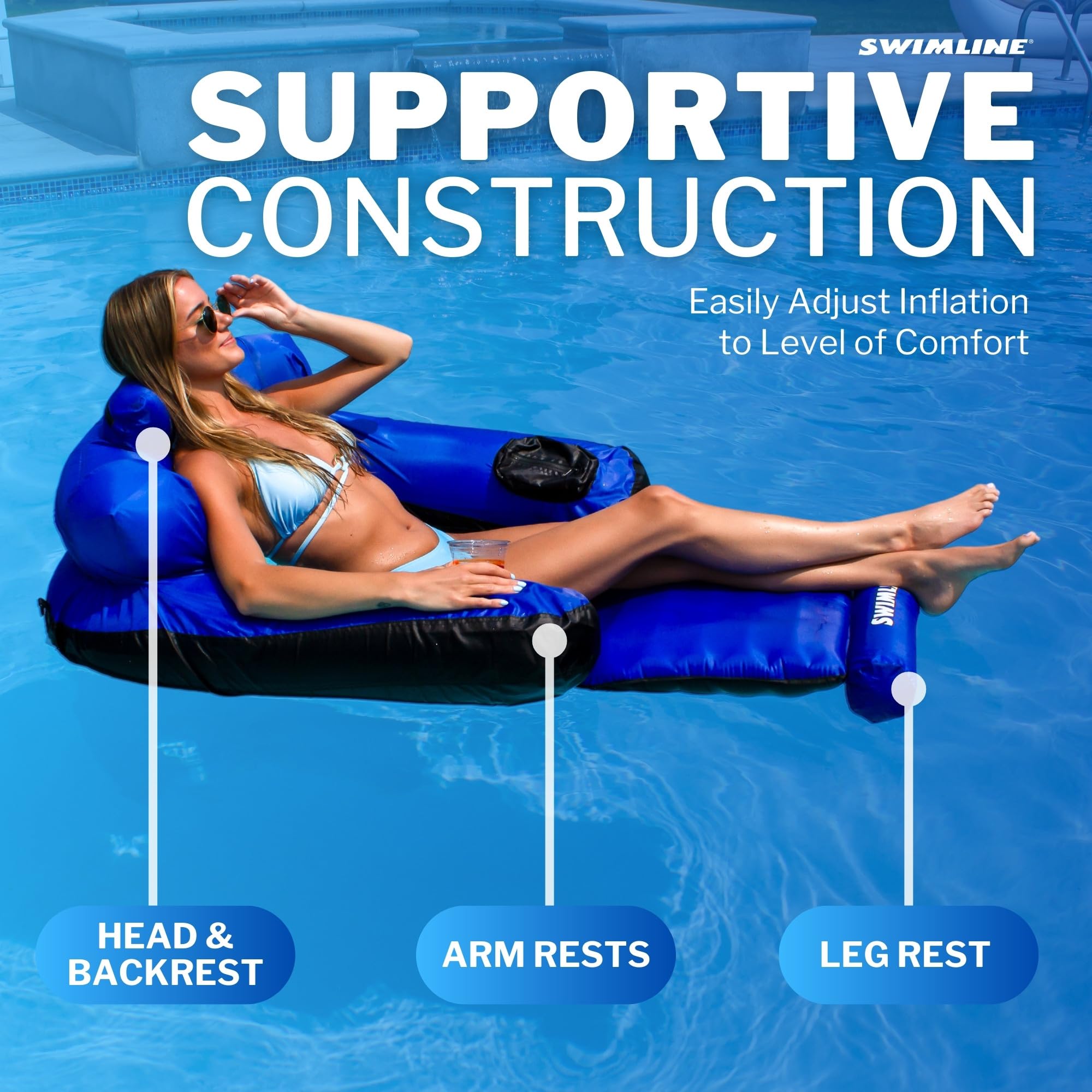 Foto 4 | Colchón Flotante Para Piscina Swimline Ultimate Lounger 9047 - Venta Internacional.