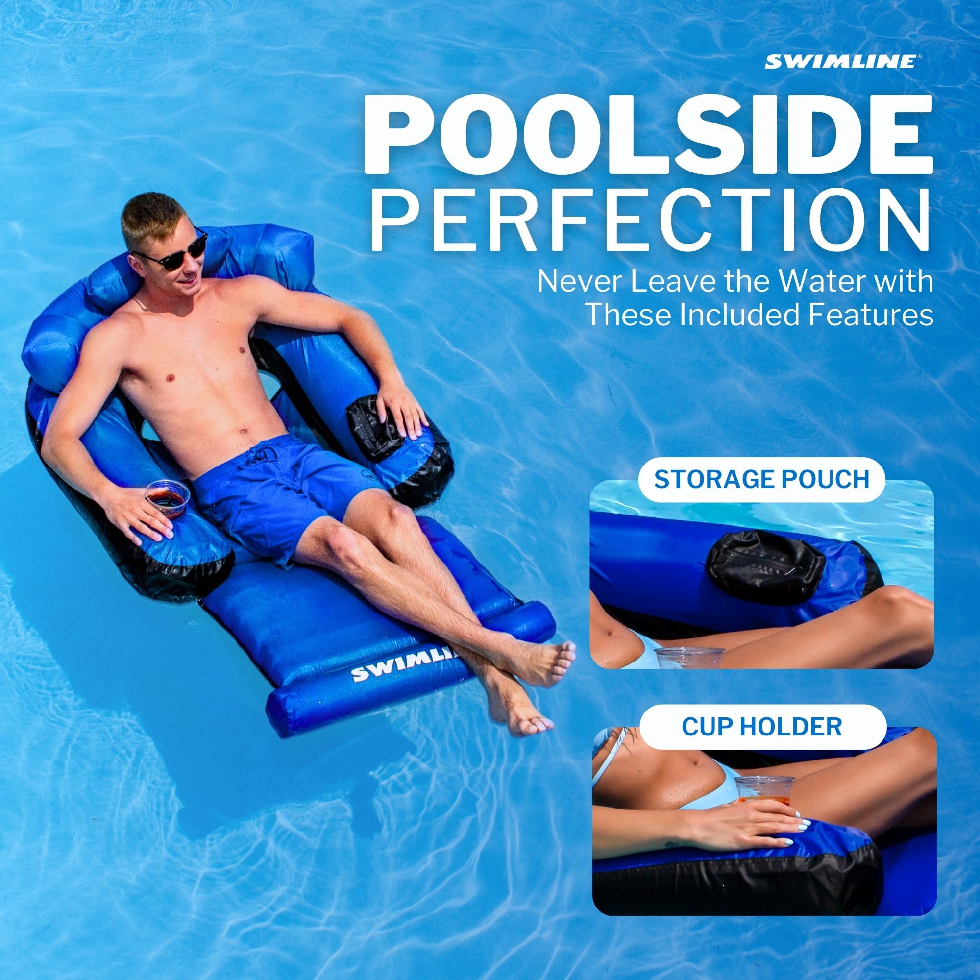 Foto 6 pulgar | Colchón Flotante Para Piscina Swimline Ultimate Lounger 9047 - Venta Internacional.