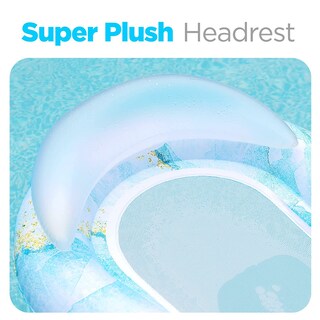 Foto 7 | Tumbona Flotante Para Piscina Galvanox De Mármol Azul Con Fondo De Malla - Venta Internacional.