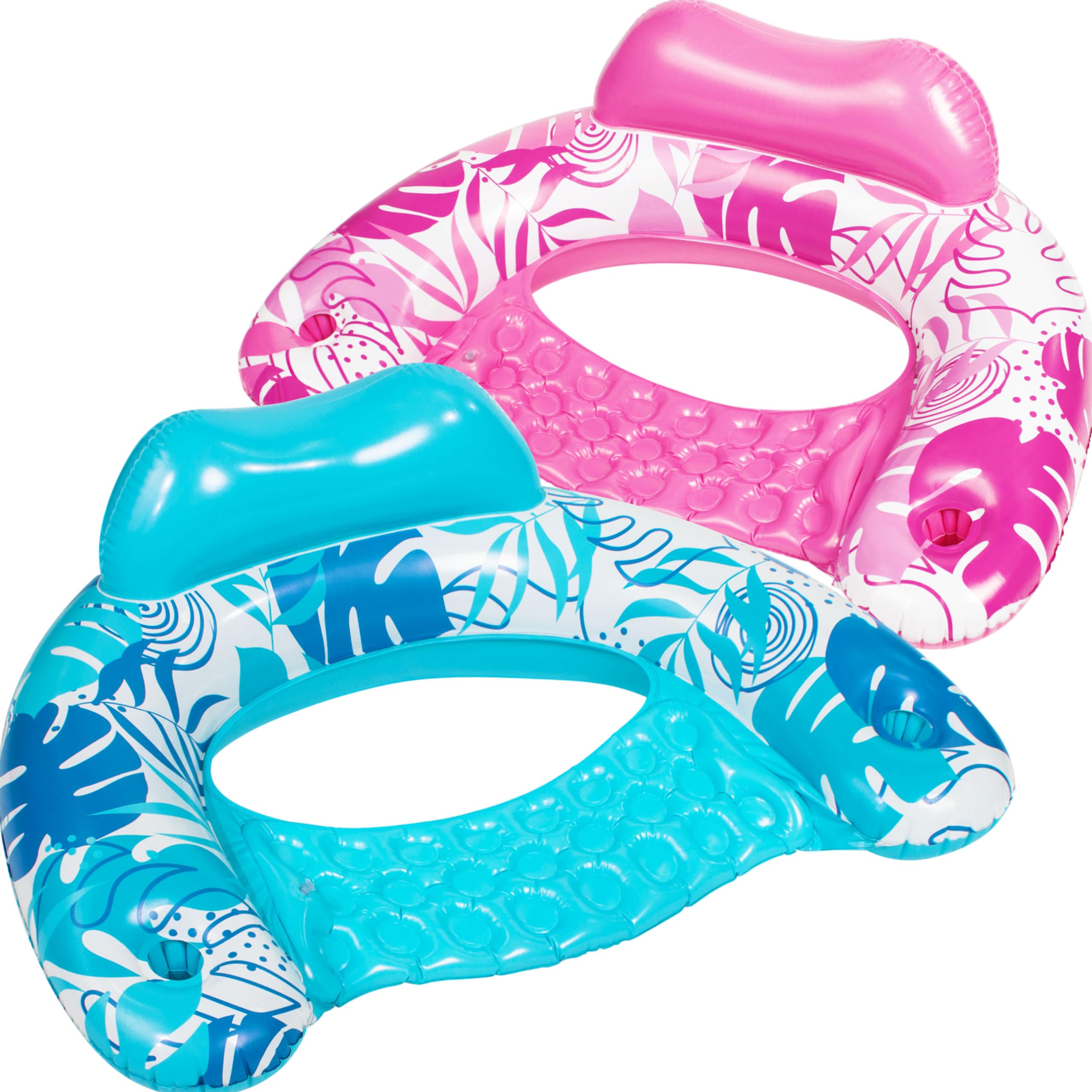 Foto 1 | Flotadores Inflables Para Piscina Sloosh Para Adultos, Paquete De 2 Con Portavasos - Venta Internacional.