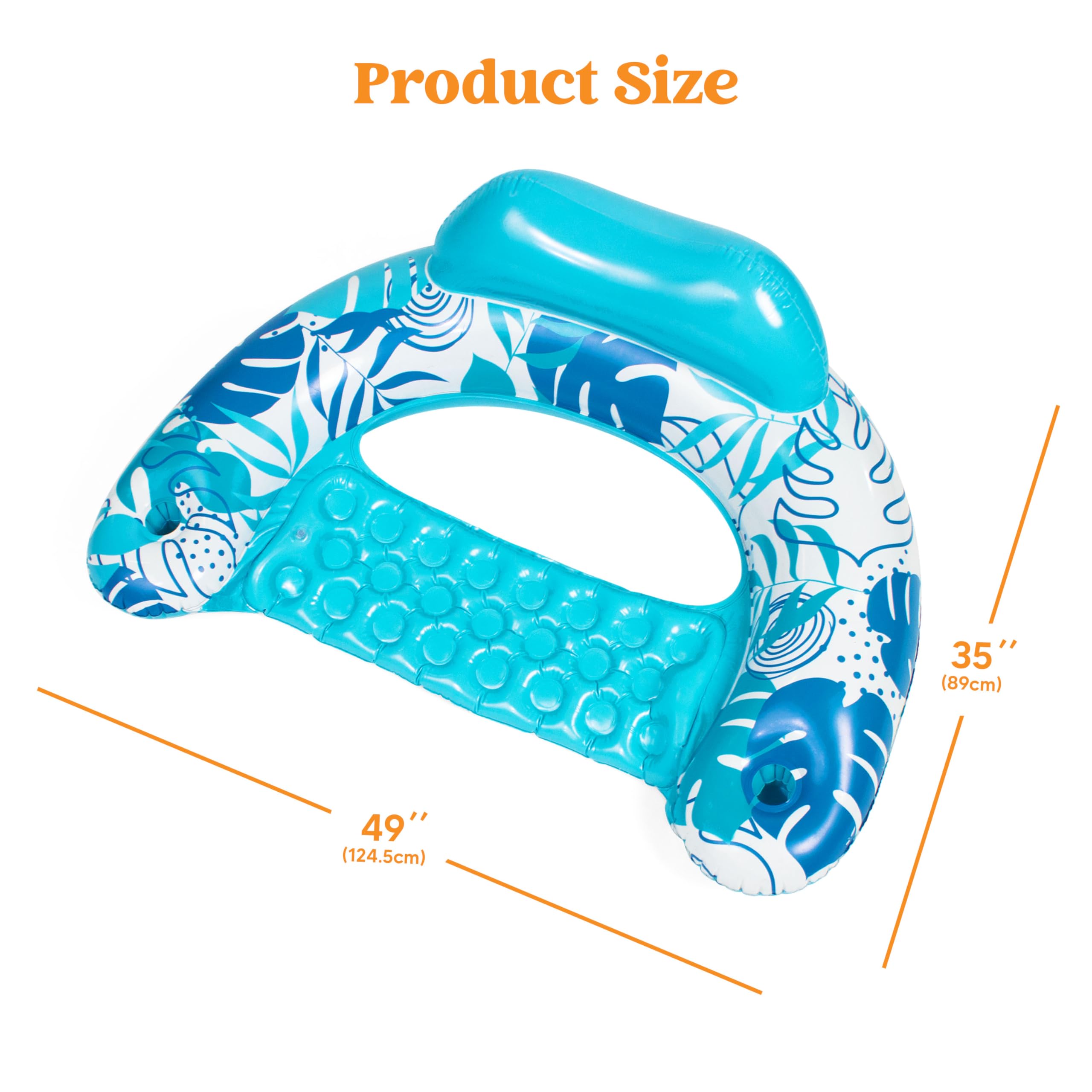 Foto 7 pulgar | Flotadores Inflables Para Piscina Sloosh Para Adultos, Paquete De 2 Con Portavasos - Venta Internacional.