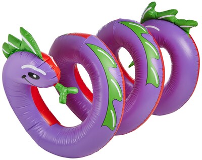 Foto 1 | Pool Float Swimline Con Forma De Serpiente Rizada De Dos Cabezas, Color Morado Y Verde - Venta Internacional.