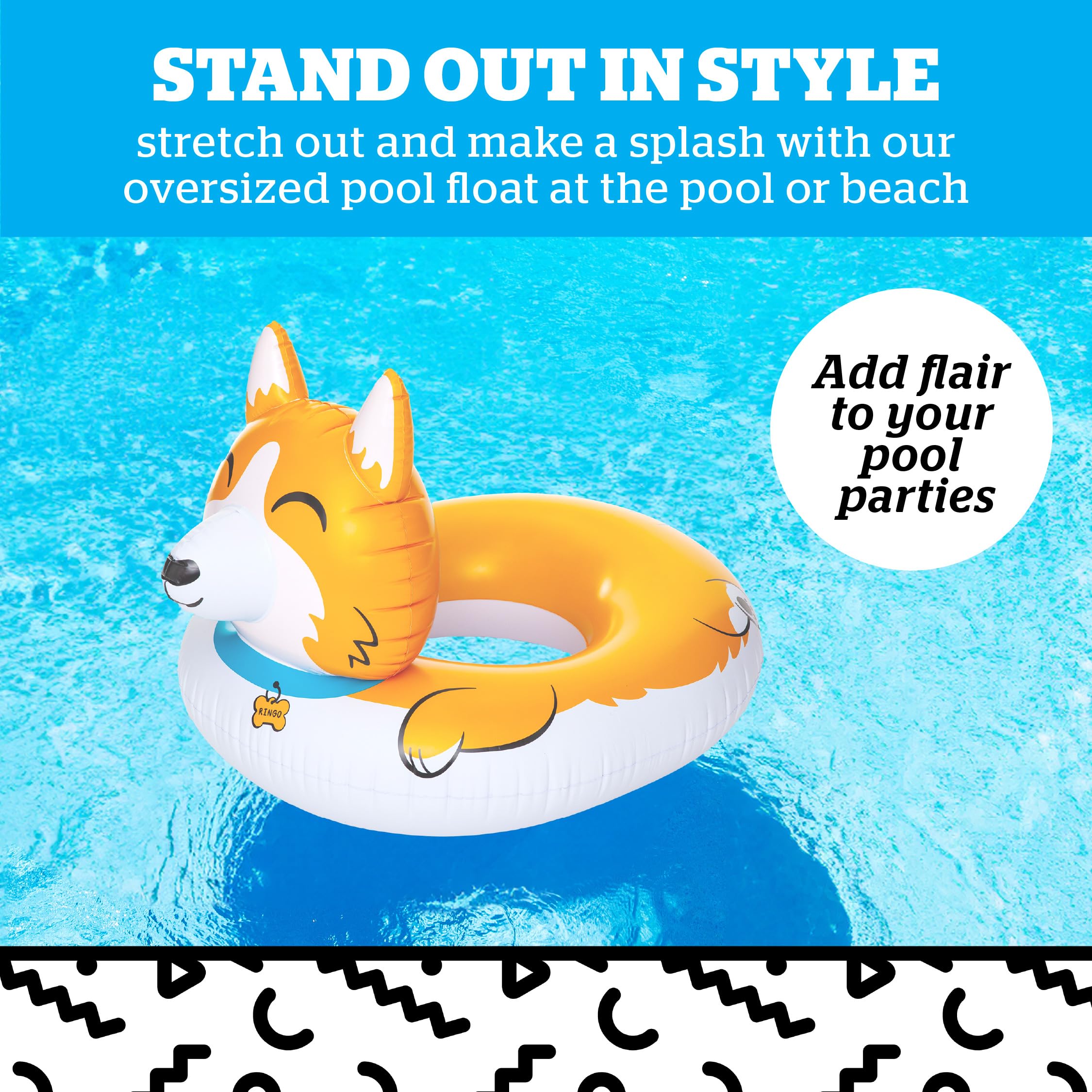 Foto 3 pulgar | Pool Float Bigmouth Inc., Bonito Perro Corgi Con Forma De Más De 1,2 M De Ancho - Venta Internacional.