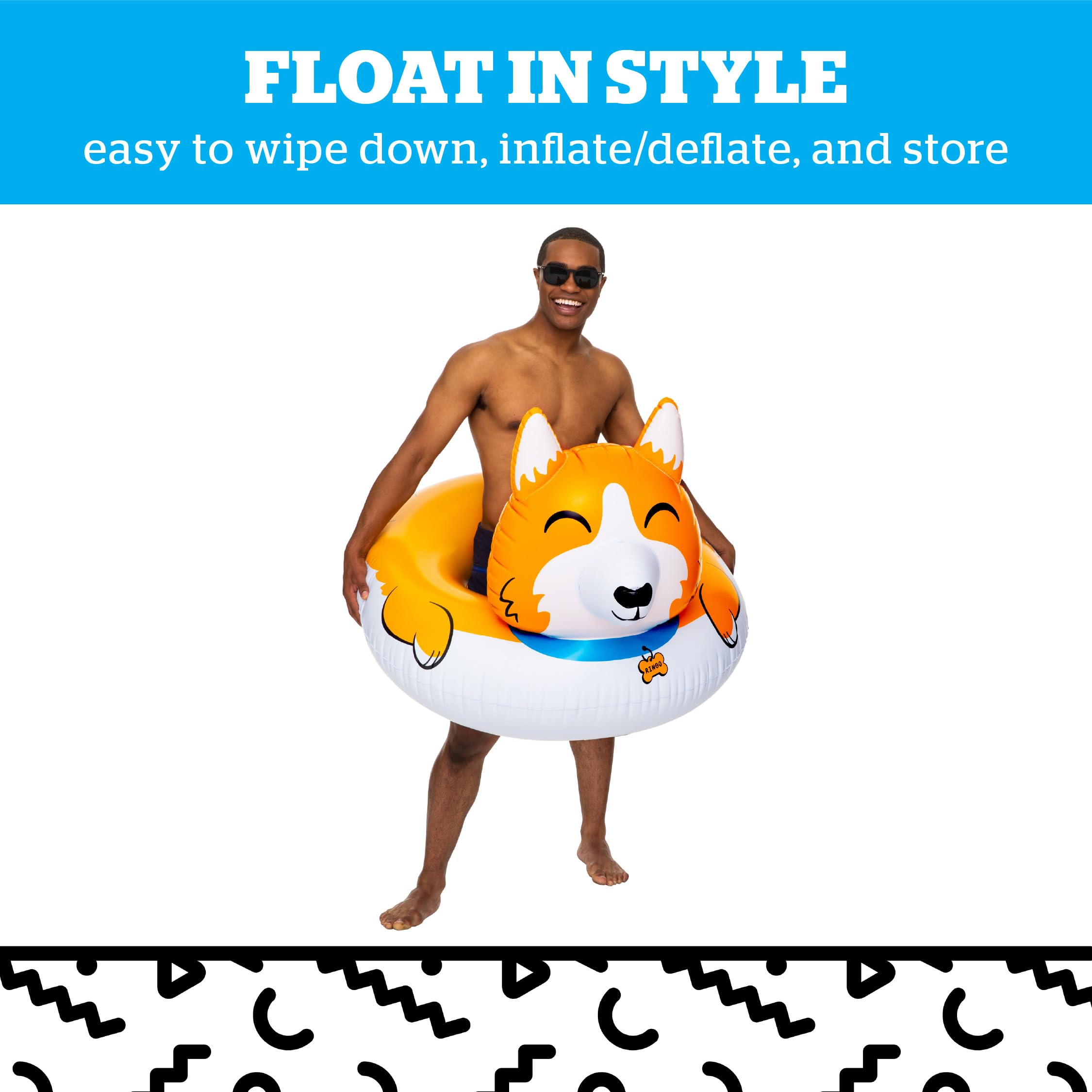 Foto 5 pulgar | Pool Float Bigmouth Inc., Bonito Perro Corgi Con Forma De Más De 1,2 M De Ancho - Venta Internacional.