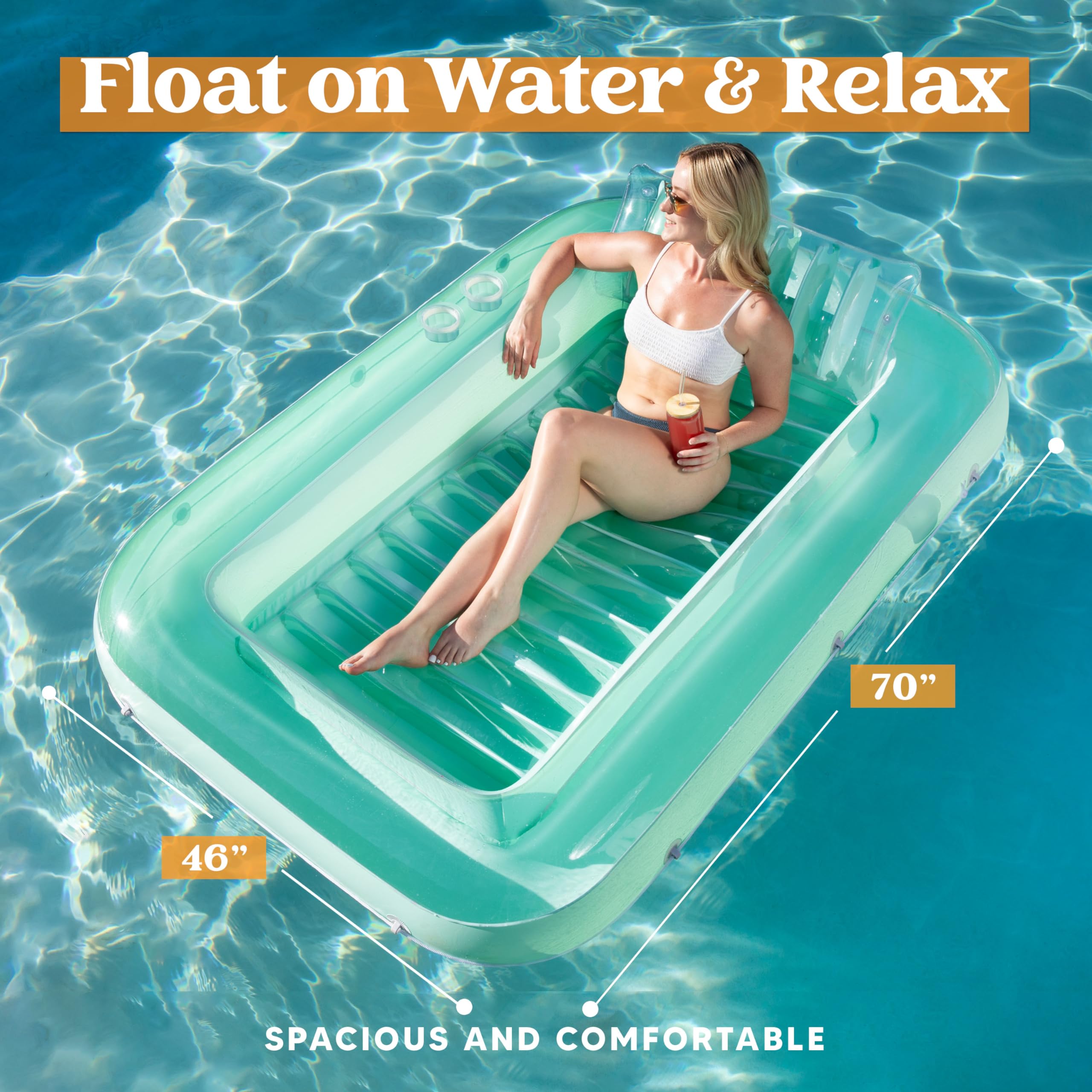 Foto 3 pulgar | Tina Bronceadora Inflable Para Piscina, Salón, Flotador, Con Forma De Espiral, Color L, Cian - Venta Internacional.