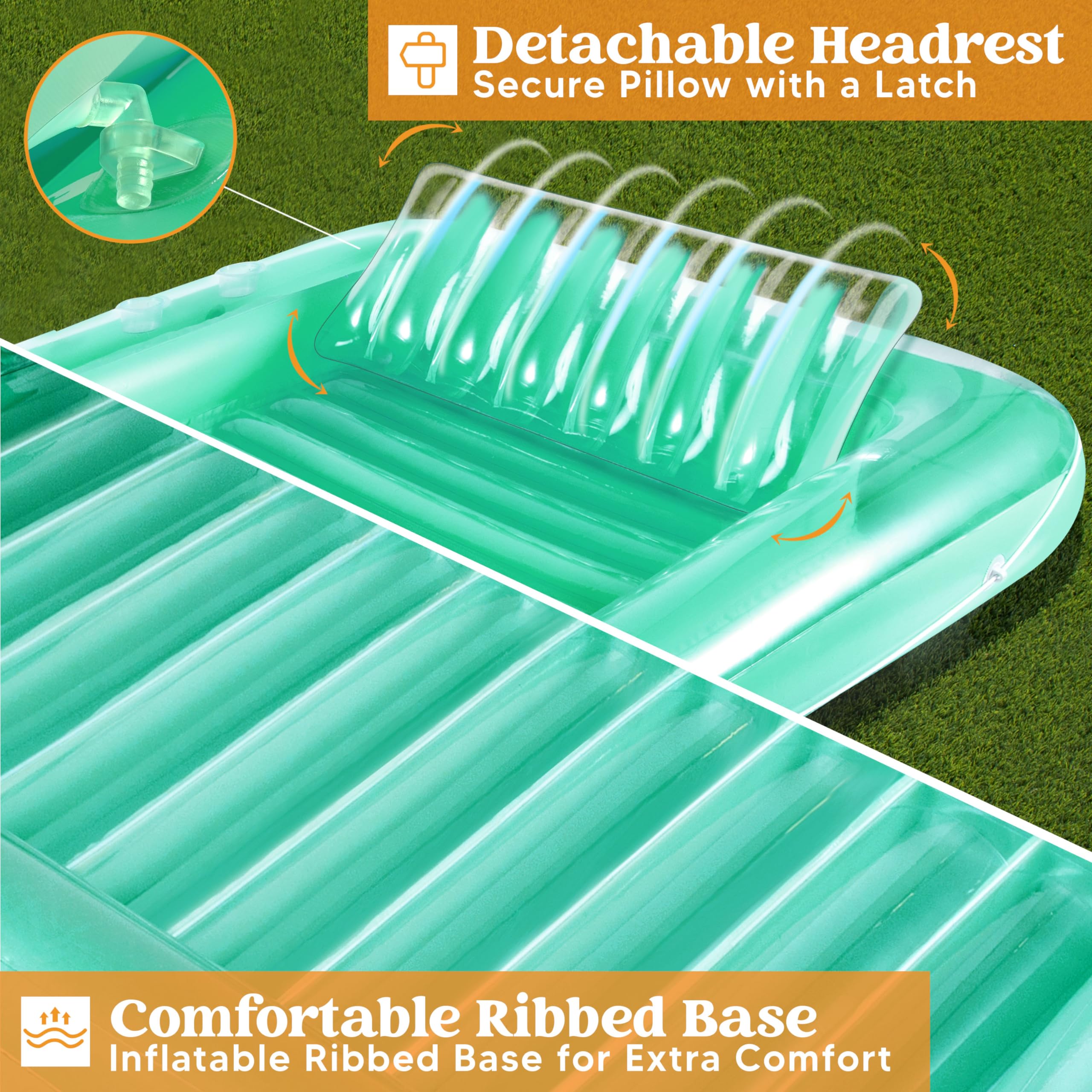Foto 6 pulgar | Tina Bronceadora Inflable Para Piscina, Salón, Flotador, Con Forma De Espiral, Color L, Cian - Venta Internacional.