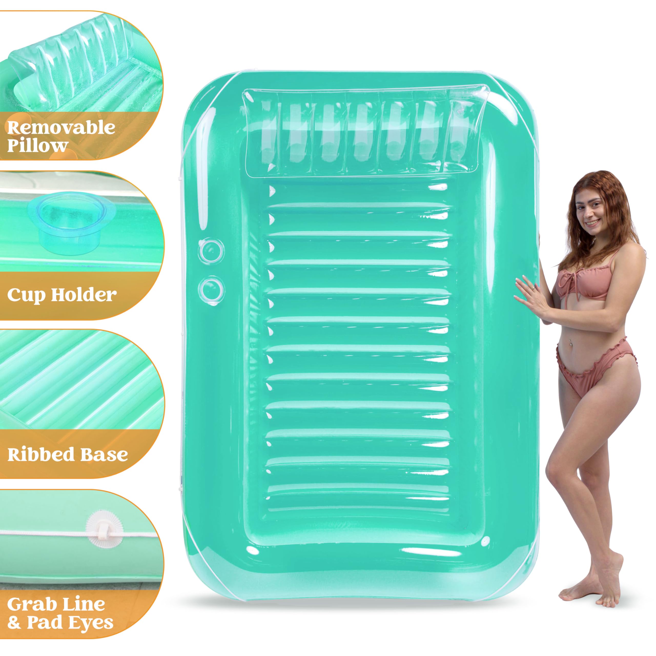 Foto 7 pulgar | Tina Bronceadora Inflable Para Piscina, Salón, Flotador, Con Forma De Espiral, Color L, Cian - Venta Internacional.
