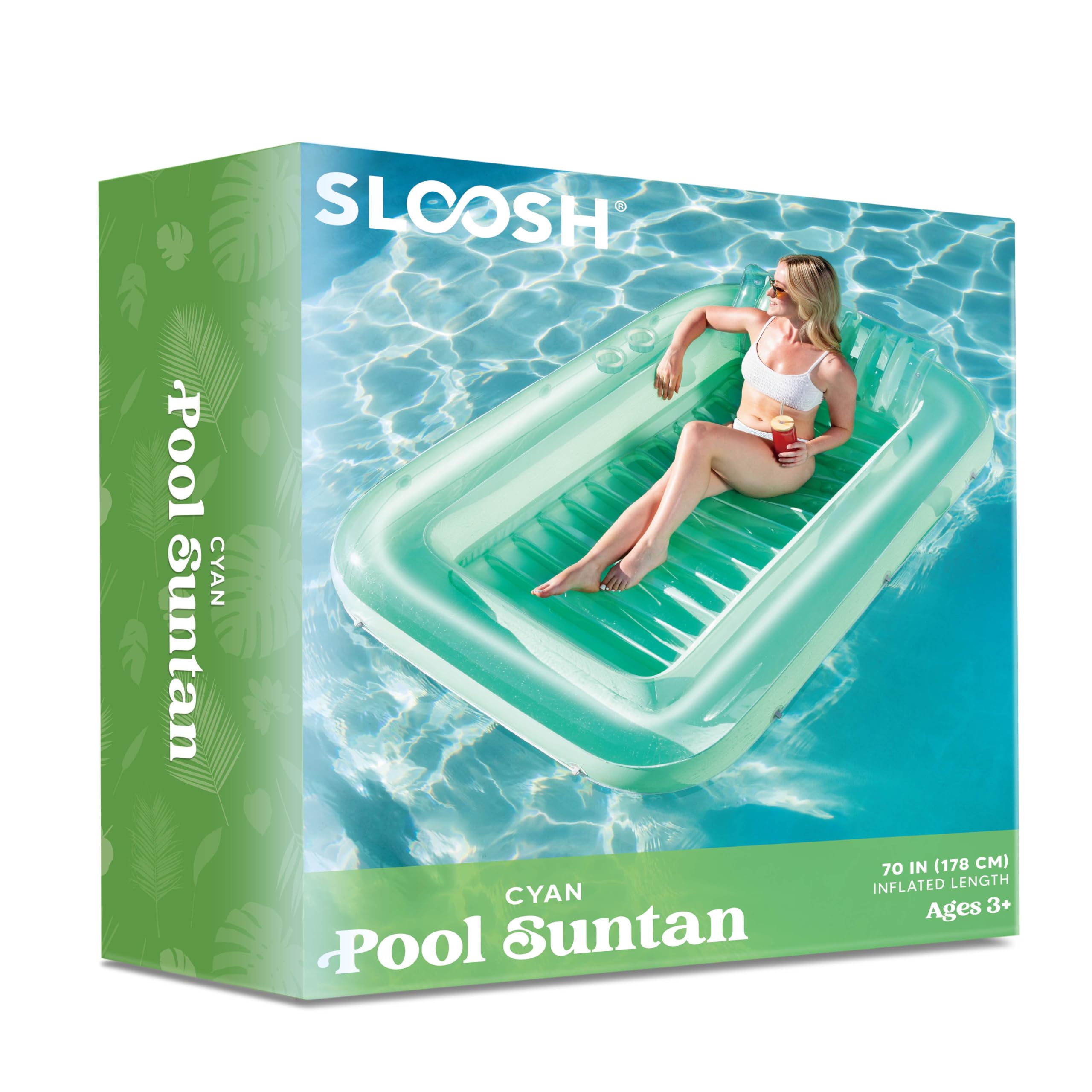 Foto 8 pulgar | Tina Bronceadora Inflable Para Piscina, Salón, Flotador, Con Forma De Espiral, Color L, Cian - Venta Internacional.