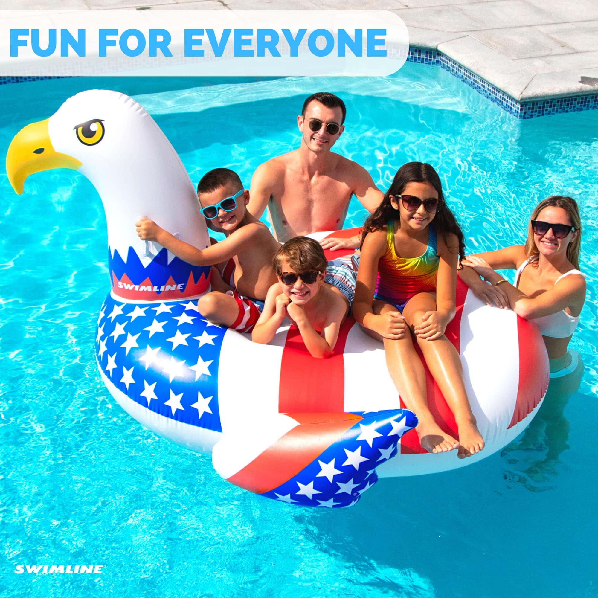 Foto 3 pulgar | Piscina Flotante Swimline Original 90700, Hinchable Americana Eagle - Venta Internacional.