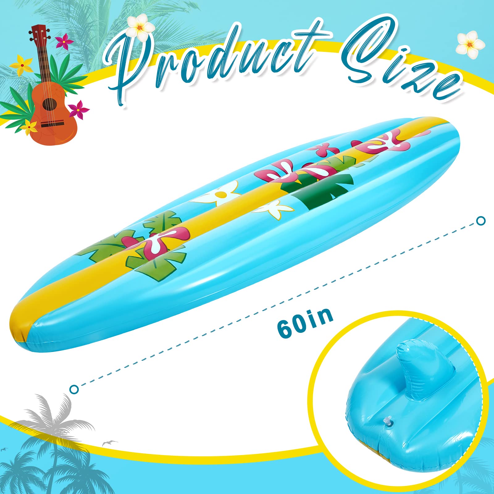 Foto 3 pulgar | Tabla De Surf Inflable Cunhill Para Playa, Piscina, Luau Party, 5 Pies - Venta Internacional.