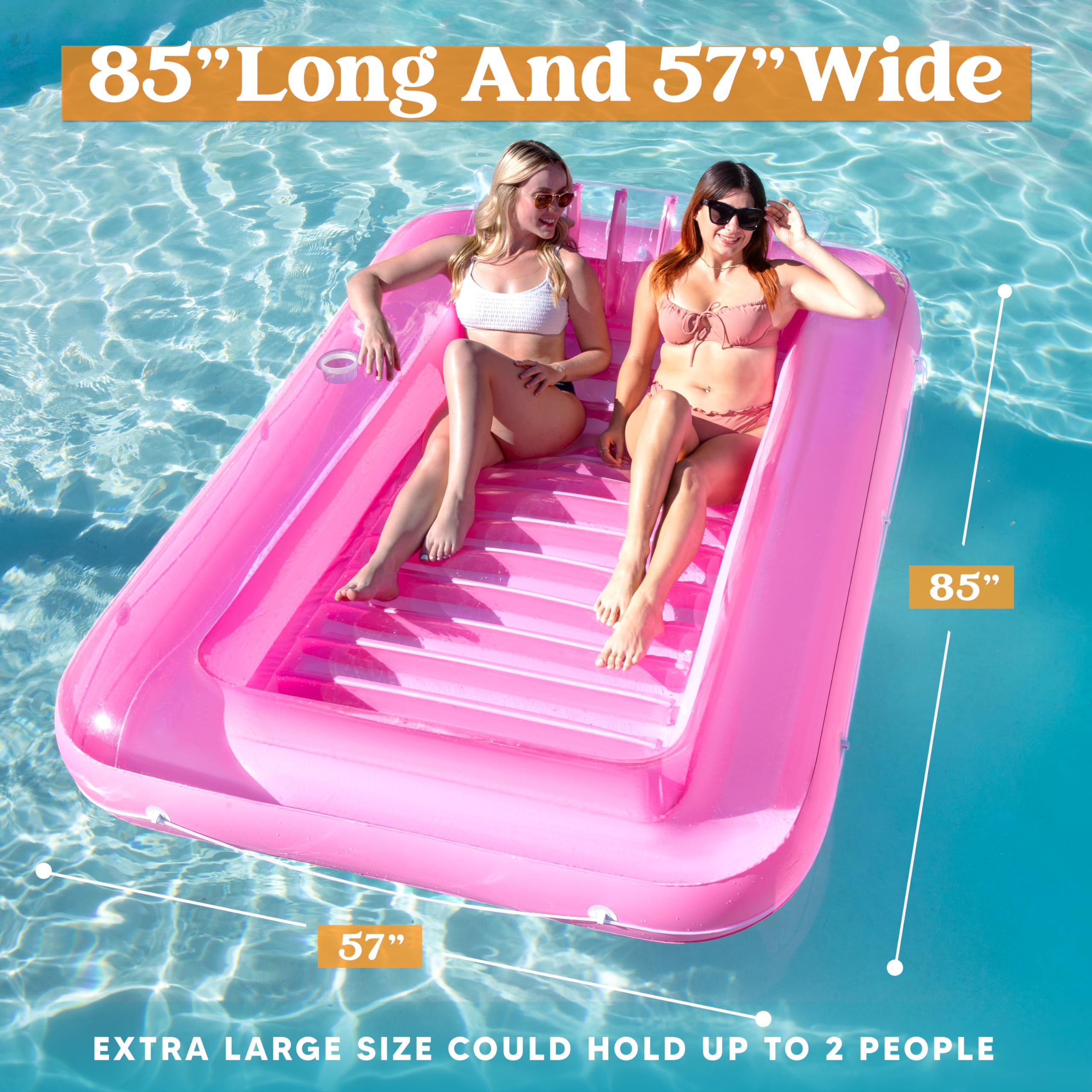 Foto 3 pulgar | Flotador Inflable Para Broncearse En La Piscina, Salón, Sloosh, Xl, Color Rosa, 85 X 57 Cm - Venta Internacional.