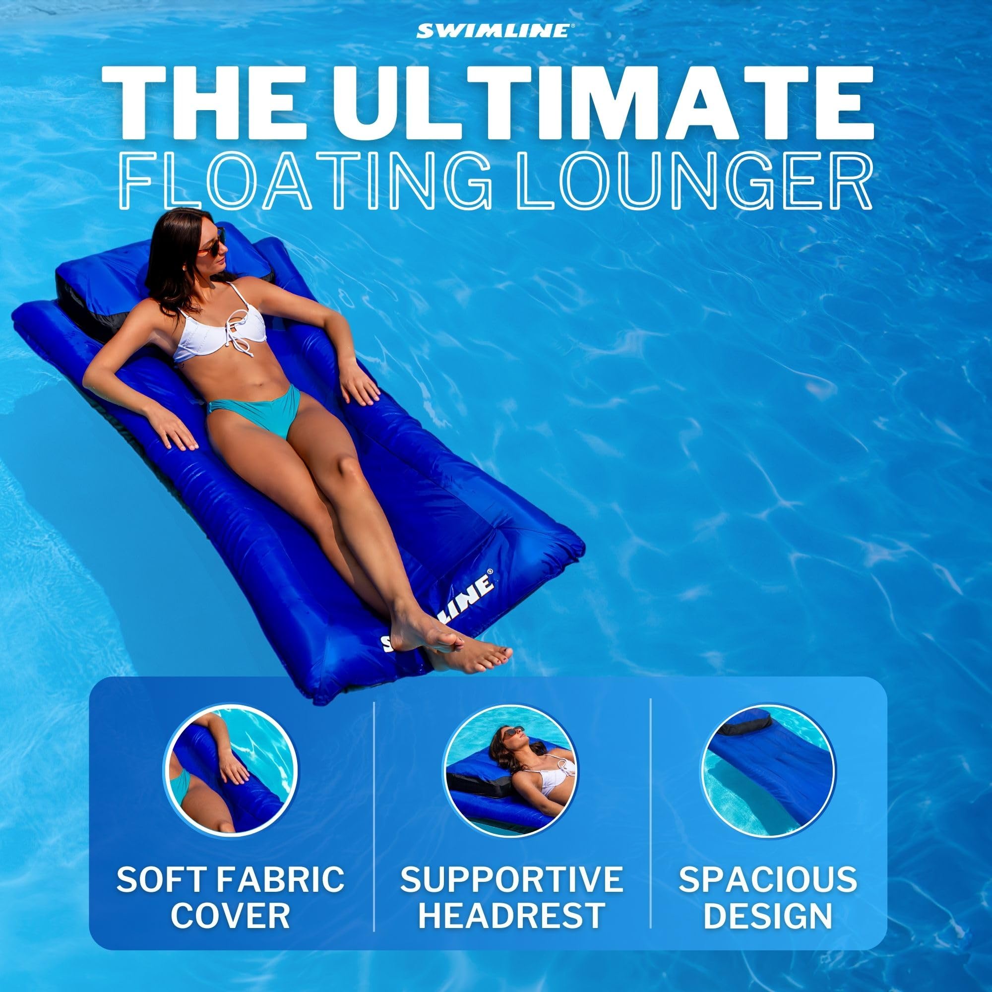 Foto 2 | Colchón Flotante Para Piscina Swimline Original 9057 Para Adultos Y Niños - Venta Internacional.