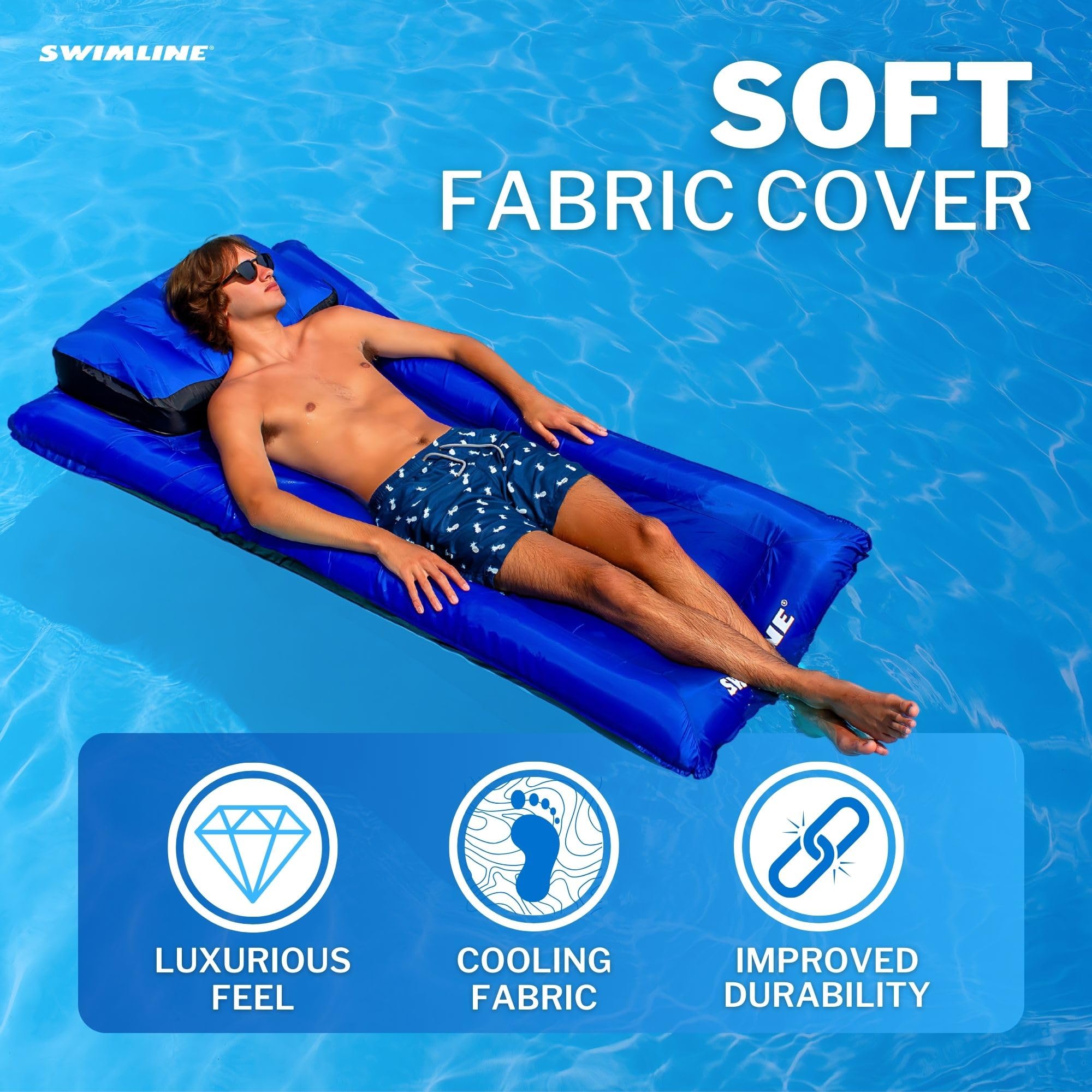 Foto 4 pulgar | Colchón Flotante Para Piscina Swimline Original 9057 Para Adultos Y Niños - Venta Internacional.