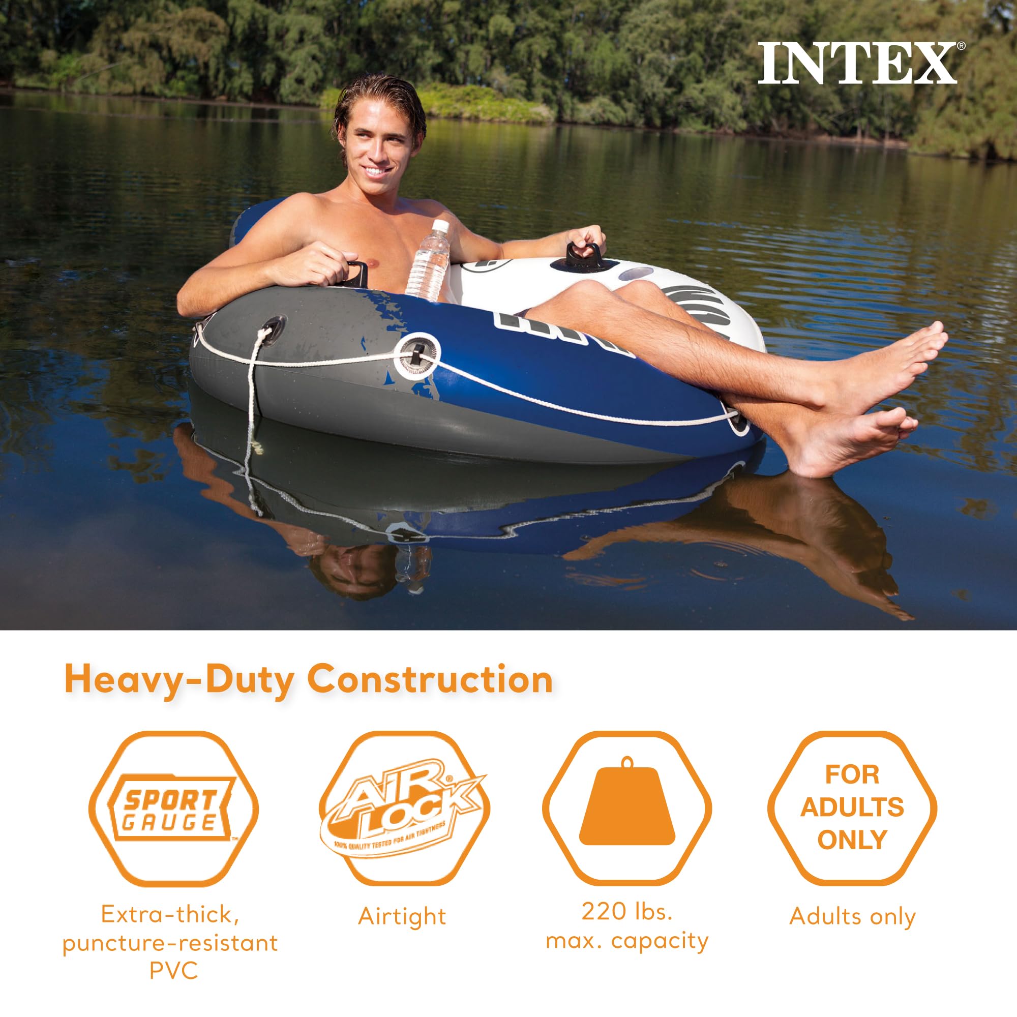 Foto 4 pulgar | Salón Flotante Inflable Intex 58825ep River Run 1 Azul - Venta Internacional.