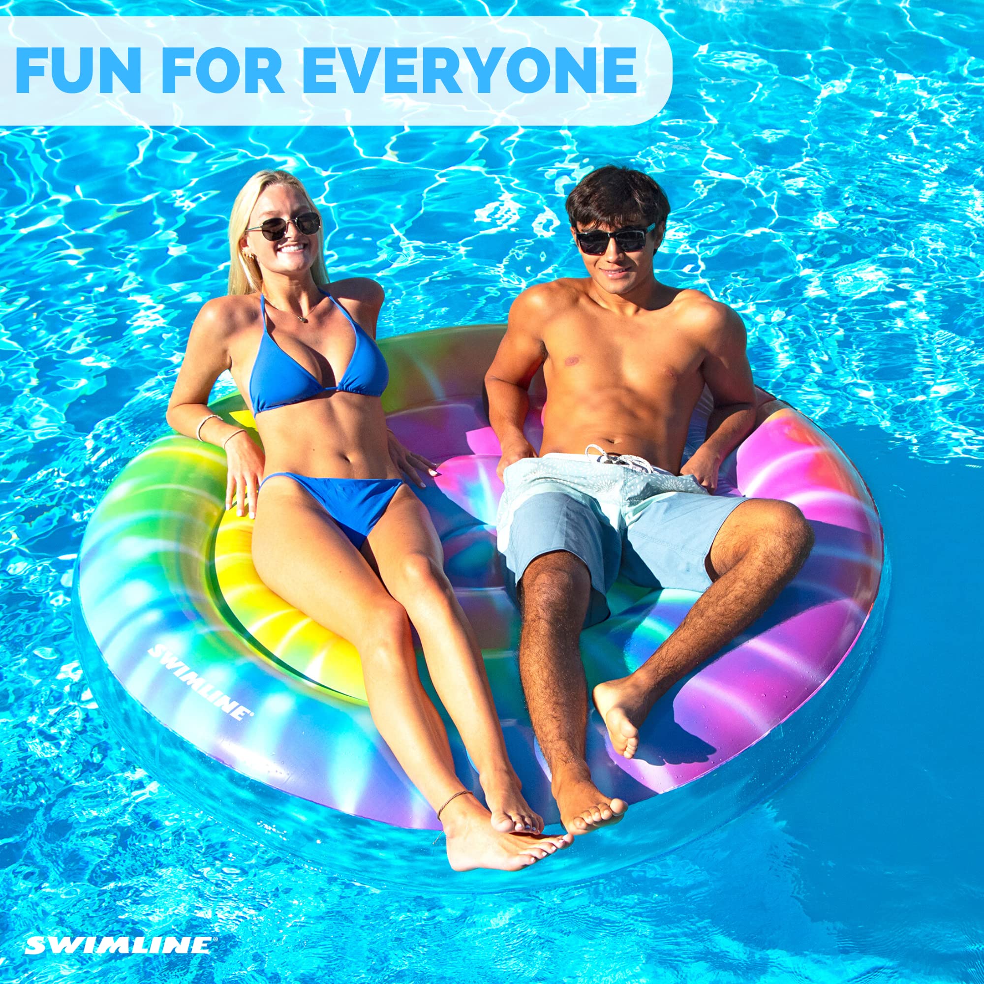 Foto 3 pulgar | Inflatable Island Swimline Tie Dye Spiral Tie Dye 165 Cm (90500) - Venta Internacional.