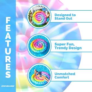 Foto 3 | Inflatable Island Swimline Tie Dye Spiral Tie Dye 165 Cm (90500) - Venta Internacional.