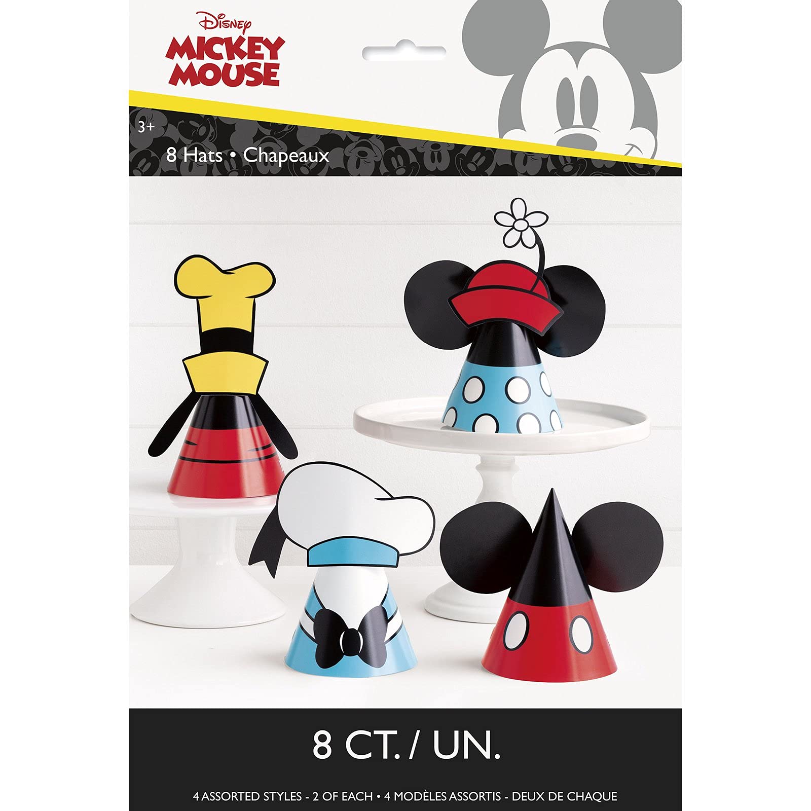 Foto 2 pulgar | Sombreros De Fiesta Únicos Con Mickey Mouse De Disney, 8 Unidades, Para Niños - Venta Internacional.