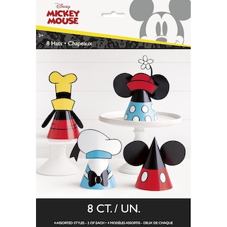 Foto 1 | Sombreros De Fiesta Únicos Con Mickey Mouse De Disney, 8 Unidades, Para Niños - Venta Internacional.