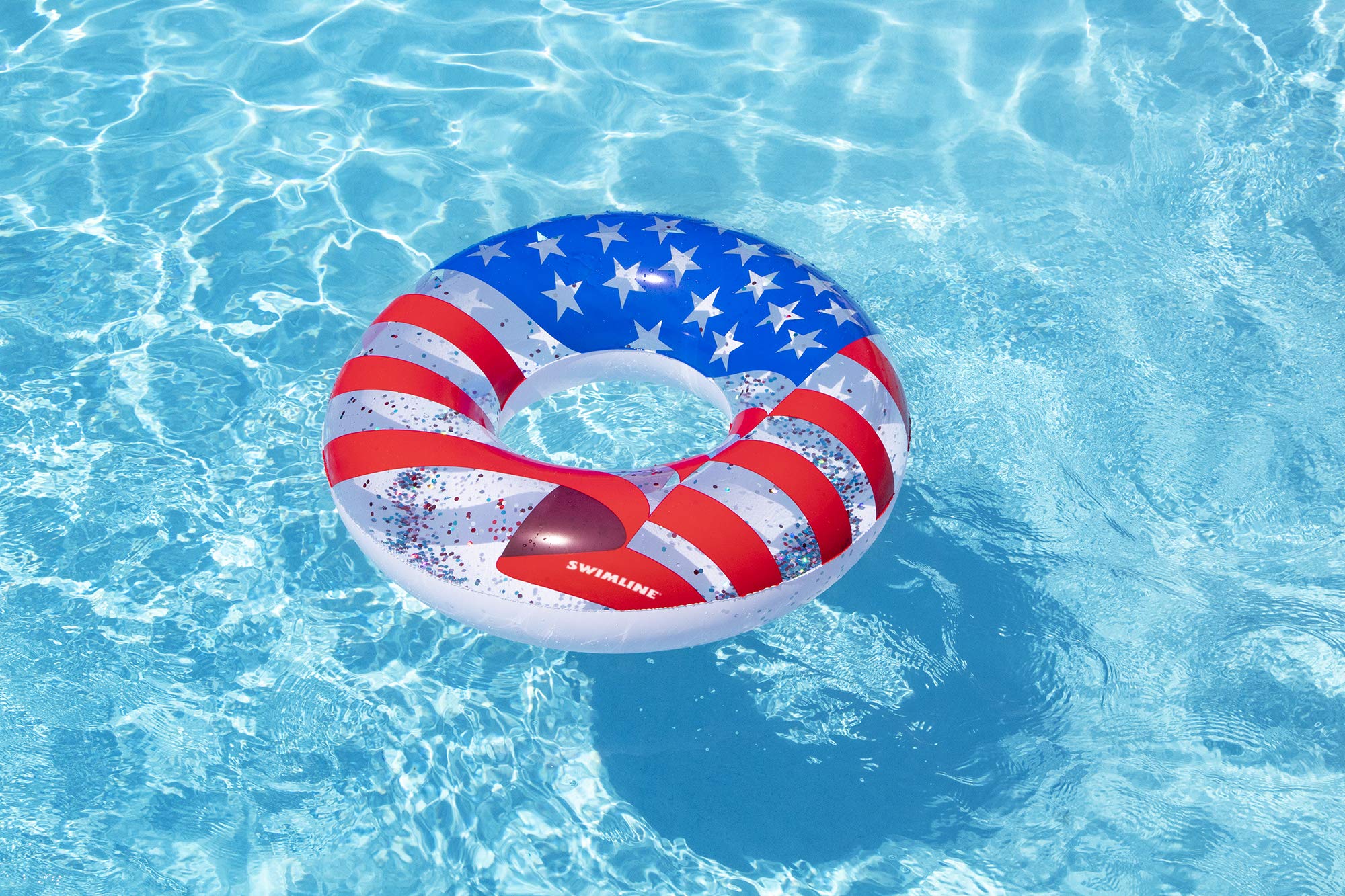 Foto 4 pulgar | Anillo Inflable Para Piscina Swimline Americana Glitter Multicolor - Venta Internacional.