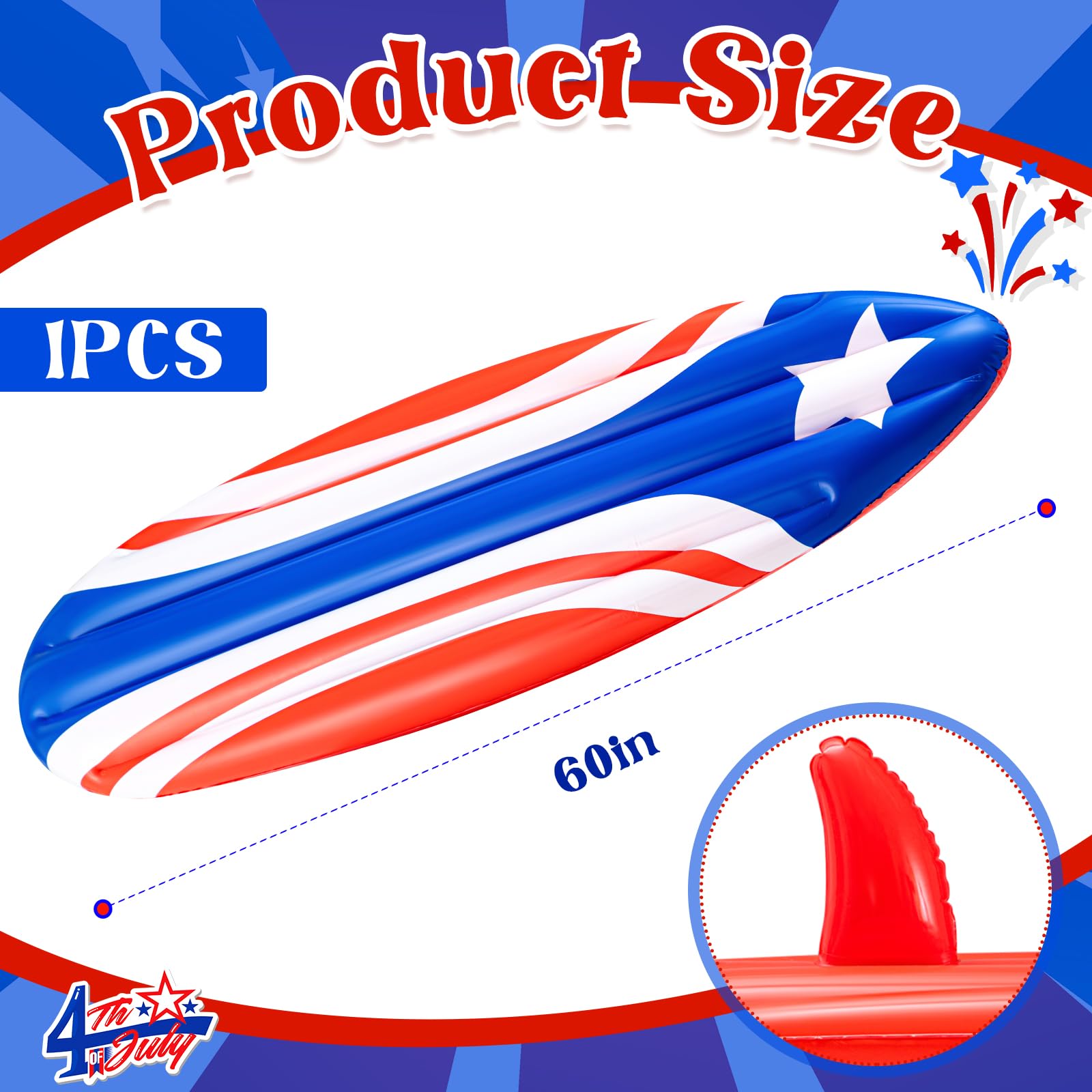 Foto 3 pulgar | Tabla De Surf Inflable Cunhill, Bandera Patriótica Estadounidense, 1 Pieza - Venta Internacional.