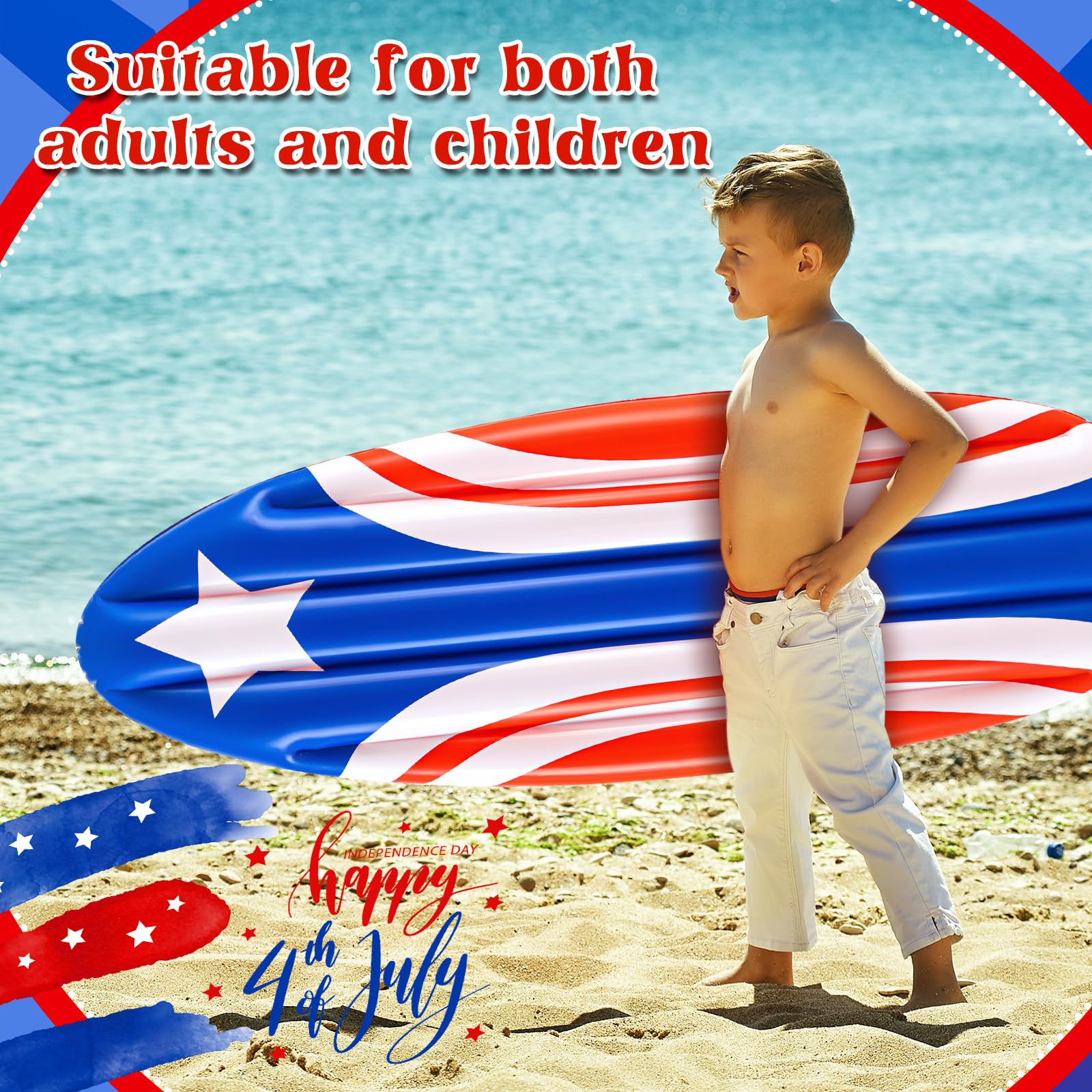 Foto 6 | Tabla De Surf Inflable Cunhill, Bandera Patriótica Estadounidense, 1 Pieza - Venta Internacional.