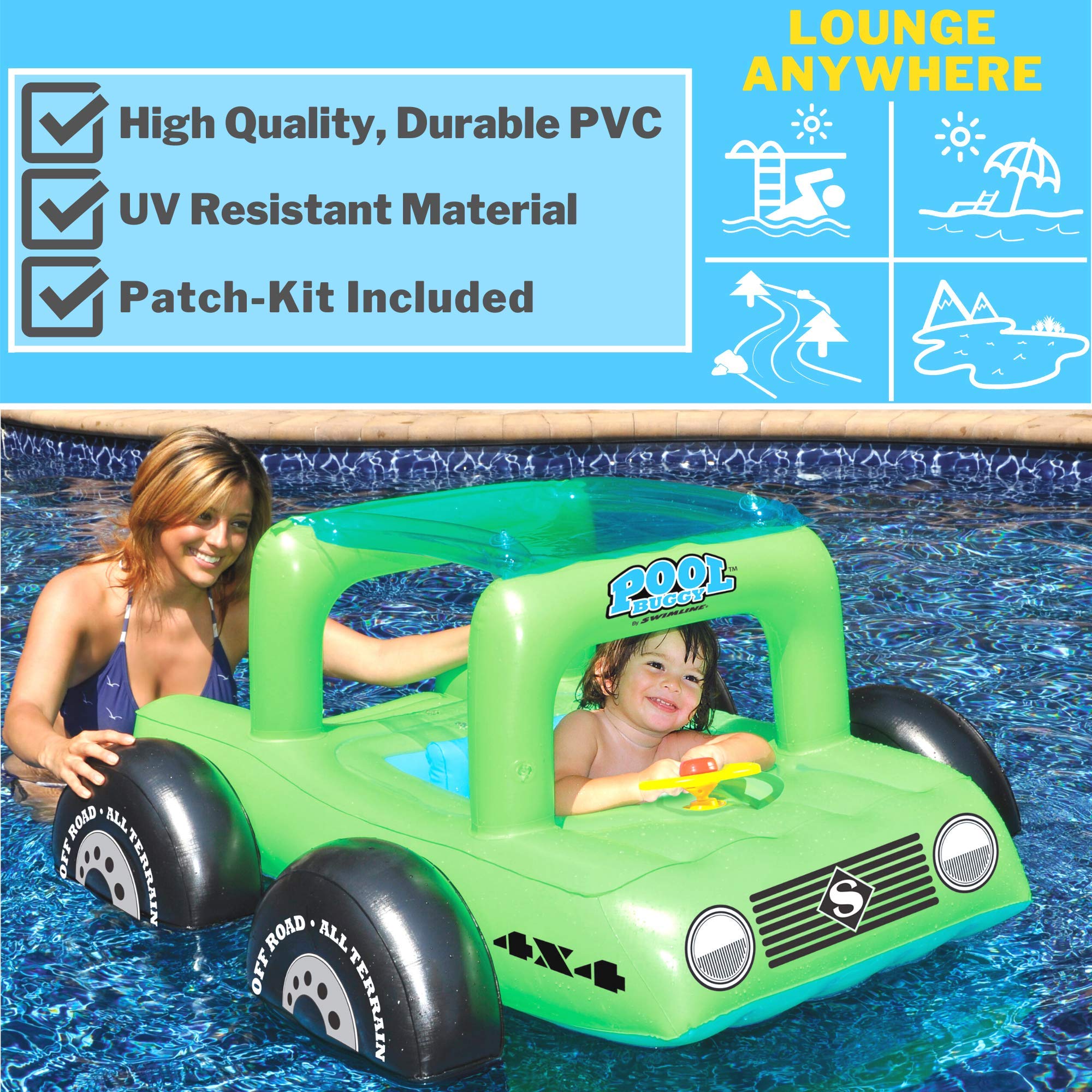 Foto 4 pulgar | Cochecito Inflable Para Piscina, Flotador, Línea De Natación - Venta Internacional.