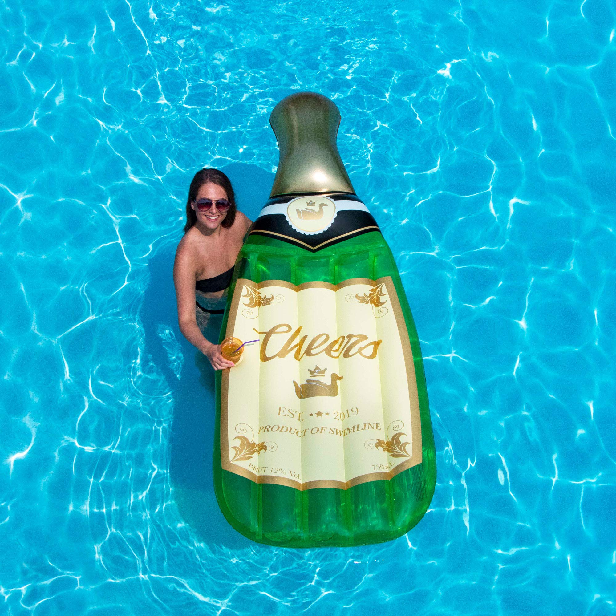 Foto 6 pulgar | Tumbona De Piscina Swimline Cheers Bubbly Champagne 220 X 76 X 20 Cm - Venta Internacional.