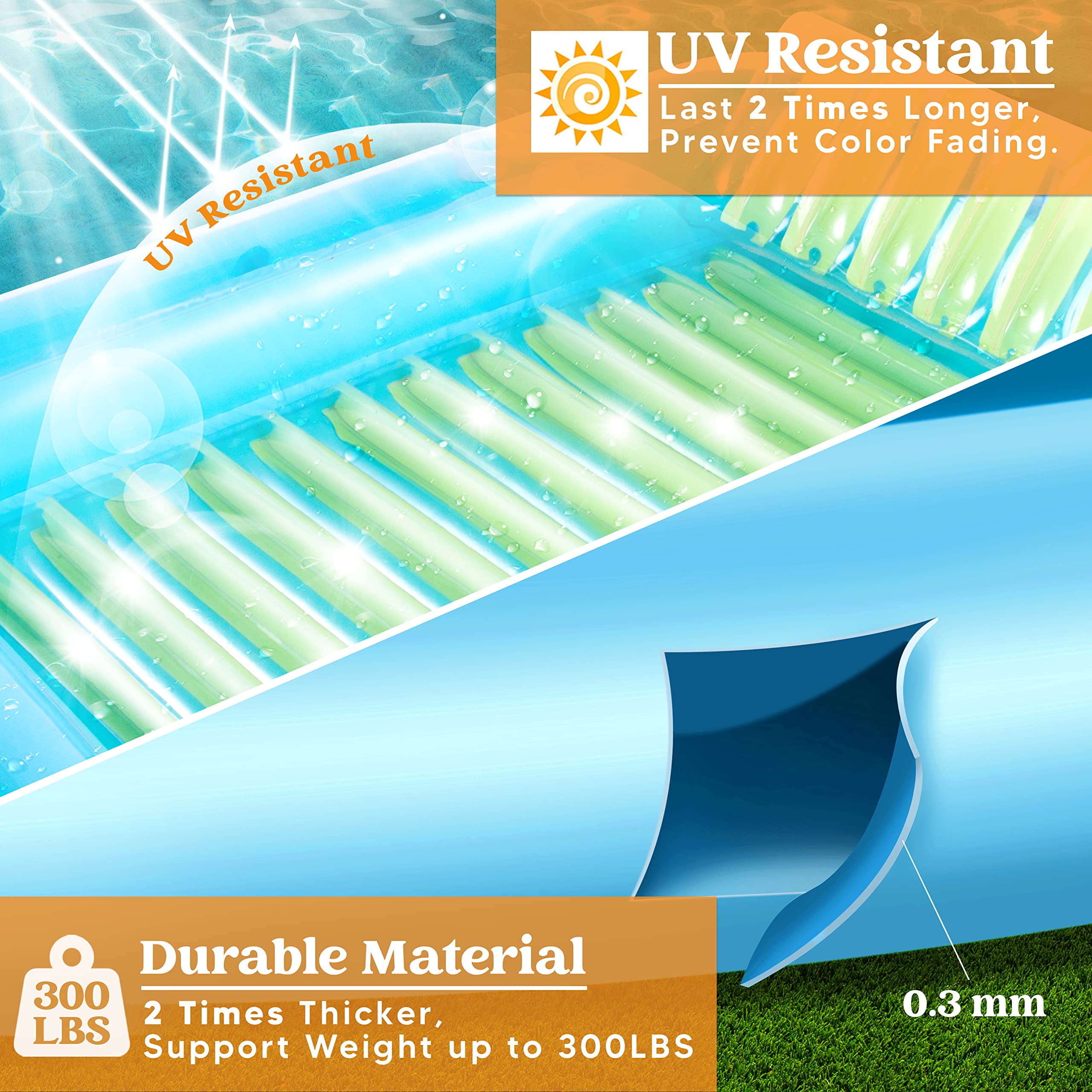 Foto 5 pulgar | Flotador Inflable Para Broncearse En La Piscina, Salón, 70 X 46 Cm, En L, Azul - Venta Internacional.