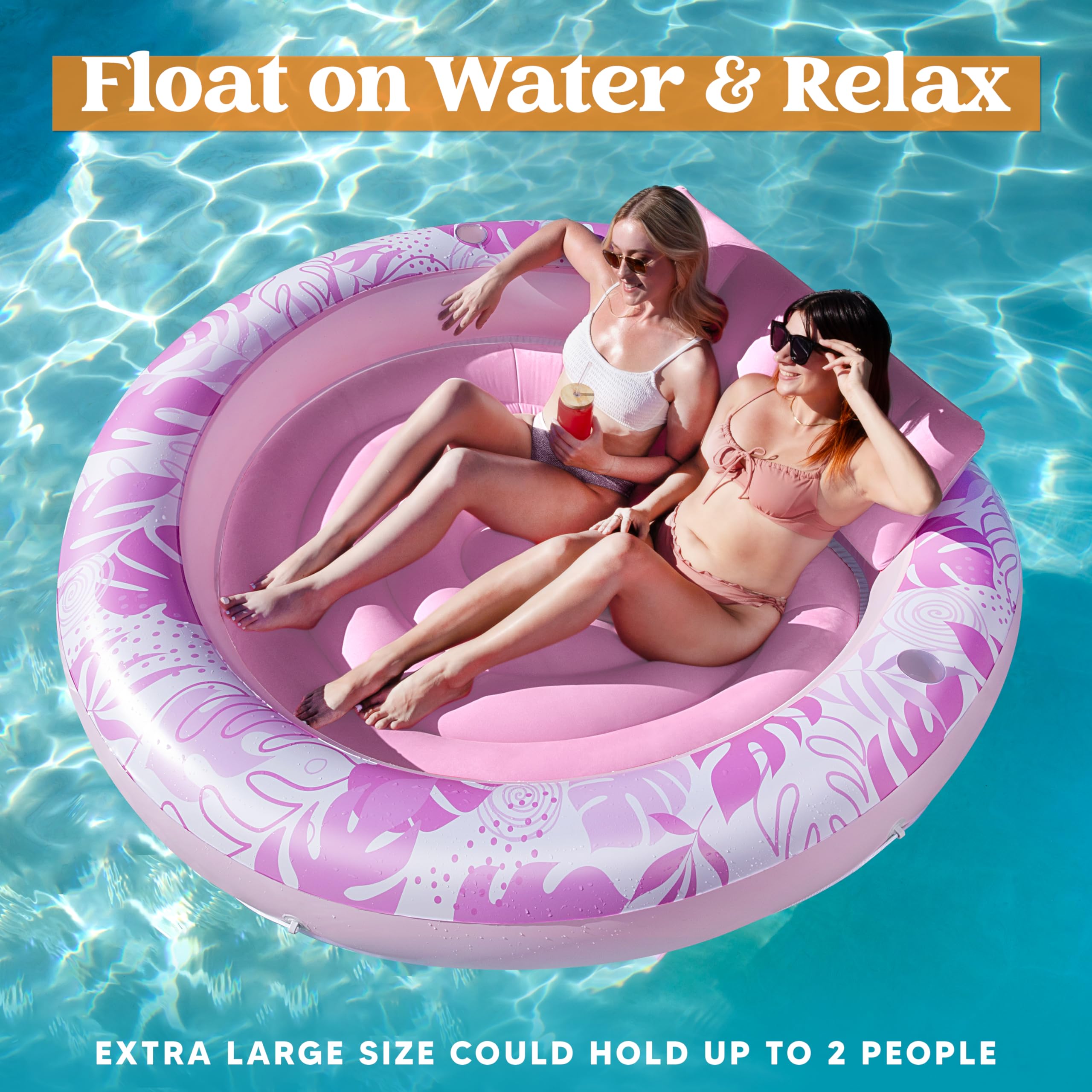 Foto 3 pulgar | Tumbona De Piscina Float Sloosh Tanning De Tela De Lujo Rosa - Venta Internacional.