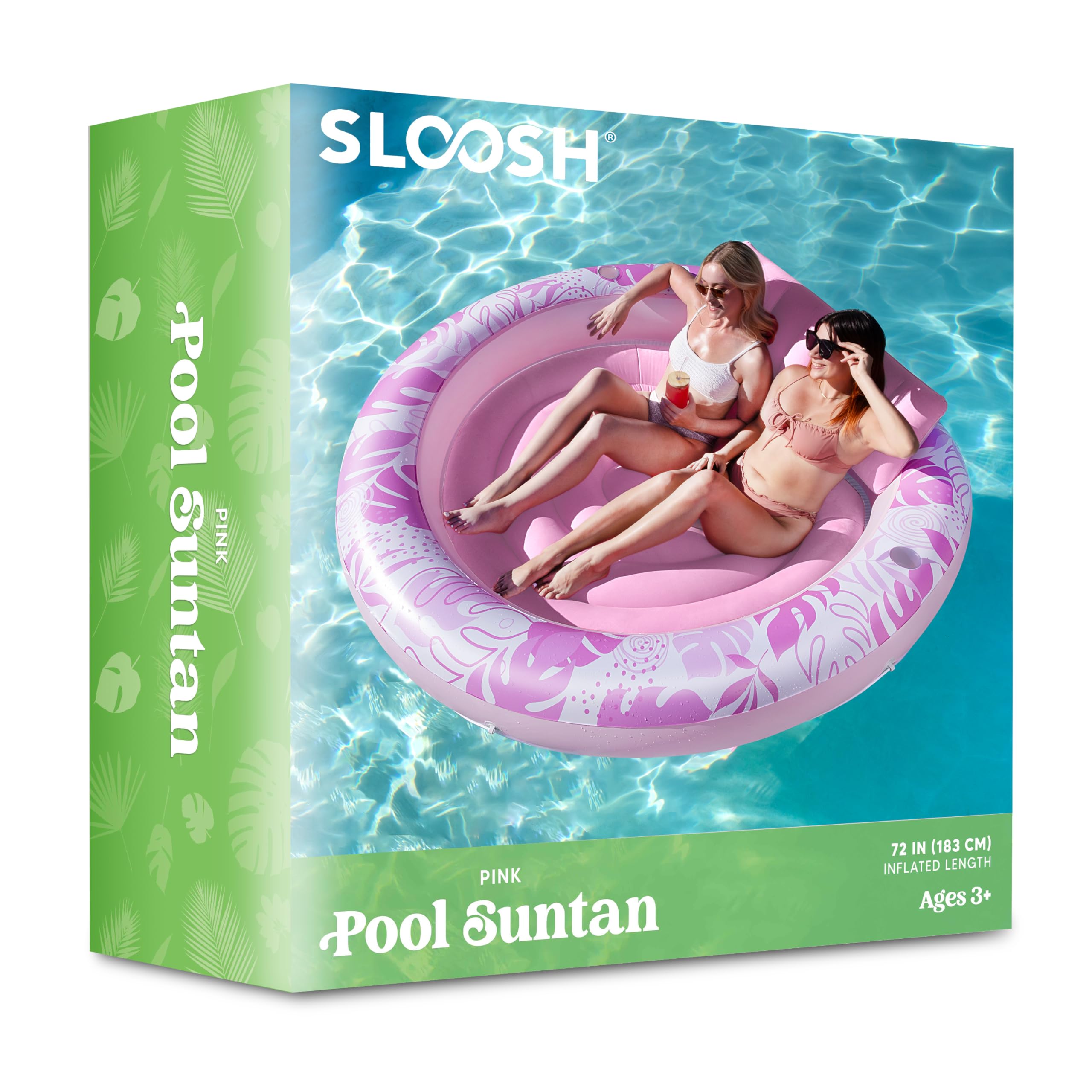 Foto 8 pulgar | Tumbona De Piscina Float Sloosh Tanning De Tela De Lujo Rosa - Venta Internacional.