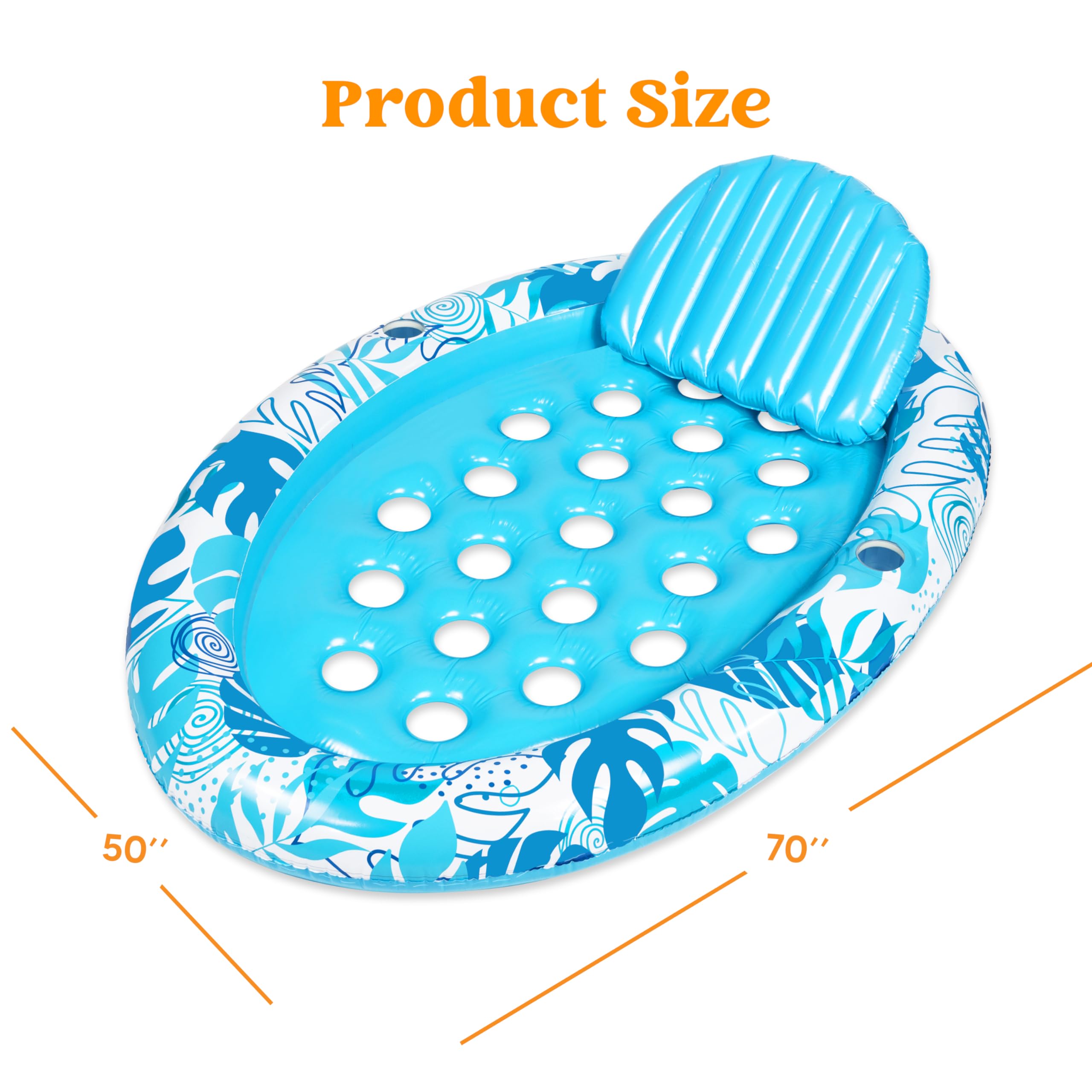 Foto 6 pulgar | Tumbona Inflable Para Bronceado En Forma De Flotador Para Piscina Sloosh, Ovalada - Venta Internacional.