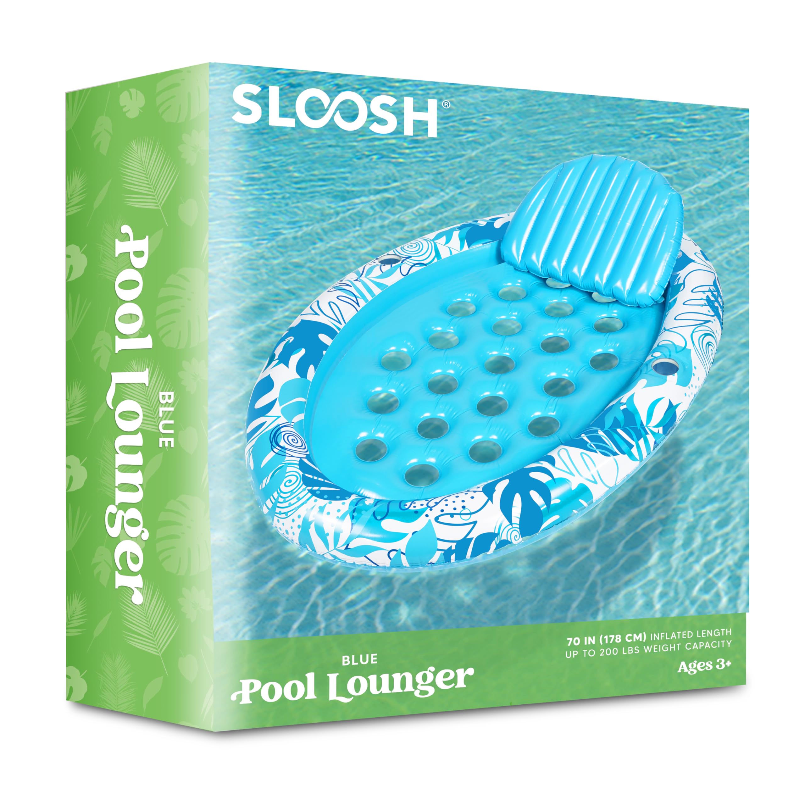 Foto 7 pulgar | Tumbona Inflable Para Bronceado En Forma De Flotador Para Piscina Sloosh, Ovalada - Venta Internacional.