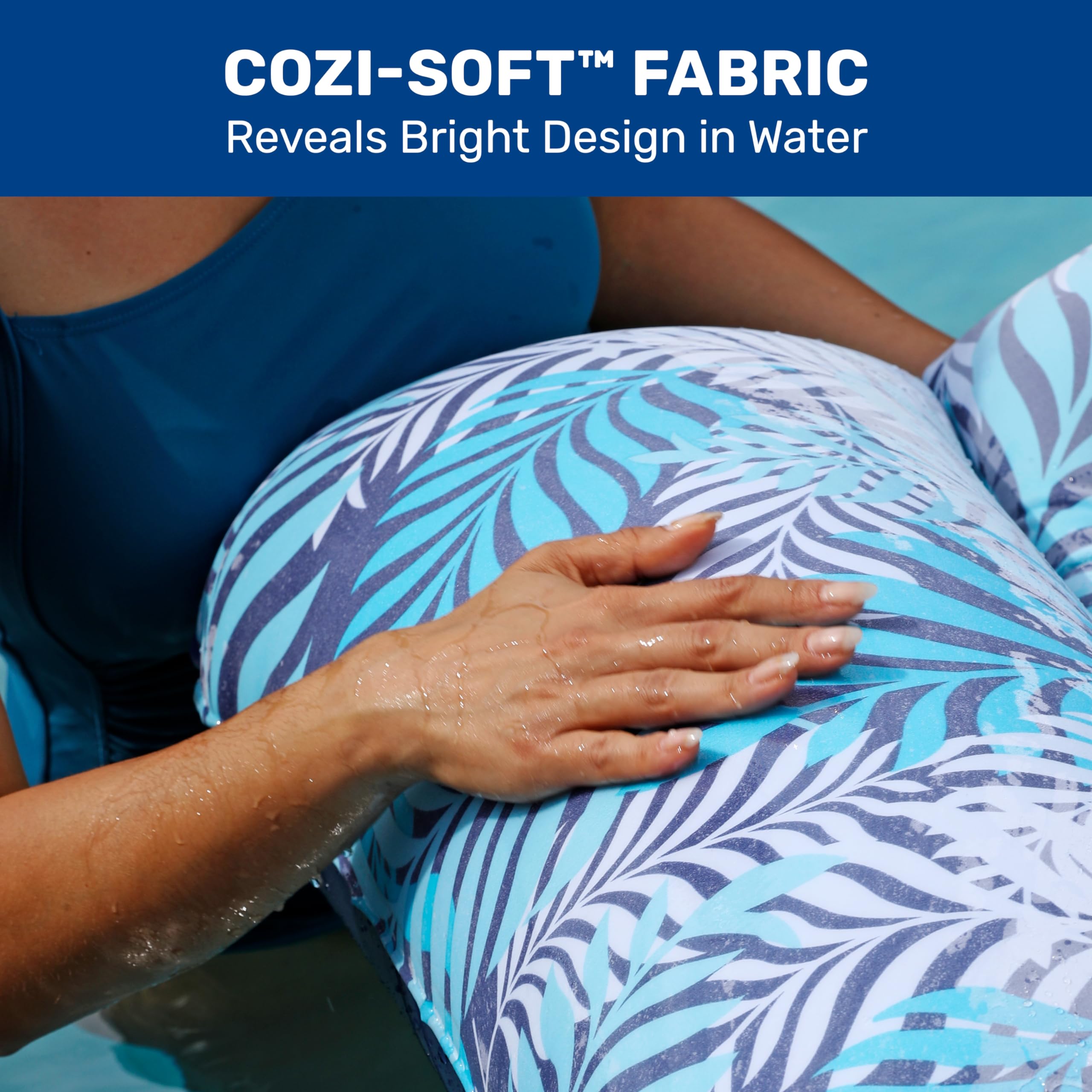Foto 4 pulgar | Piscina Float Aqua Inflable Contour Lounge Con 18 Bolsillos, Helechos Azules - Venta Internacional.