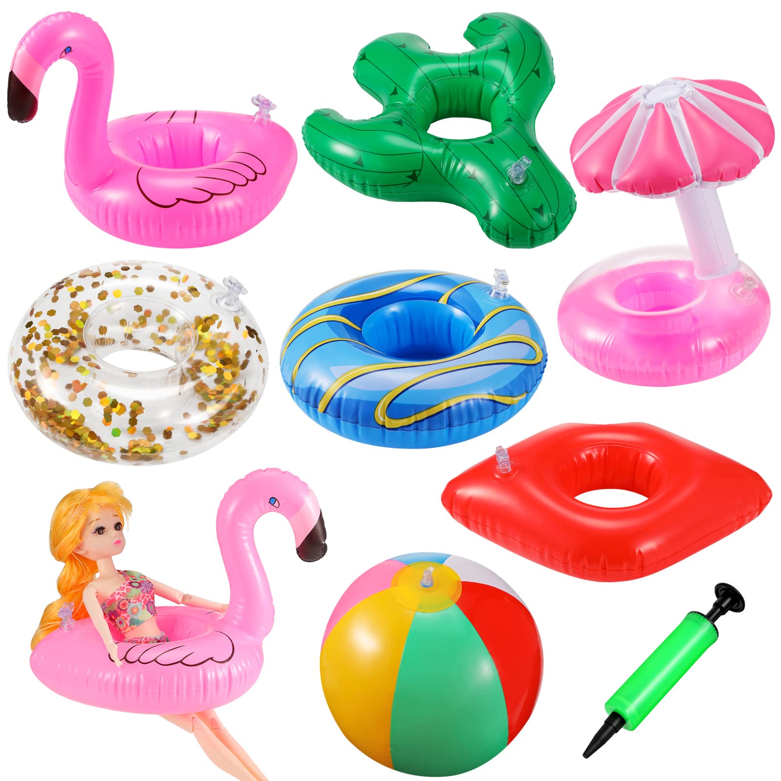 Foto 2 pulgar | Set De Flotadores De Piscina Para Muñecas De Niña De 11.5 Pulgadas Con Accesorios - Venta Internacional.