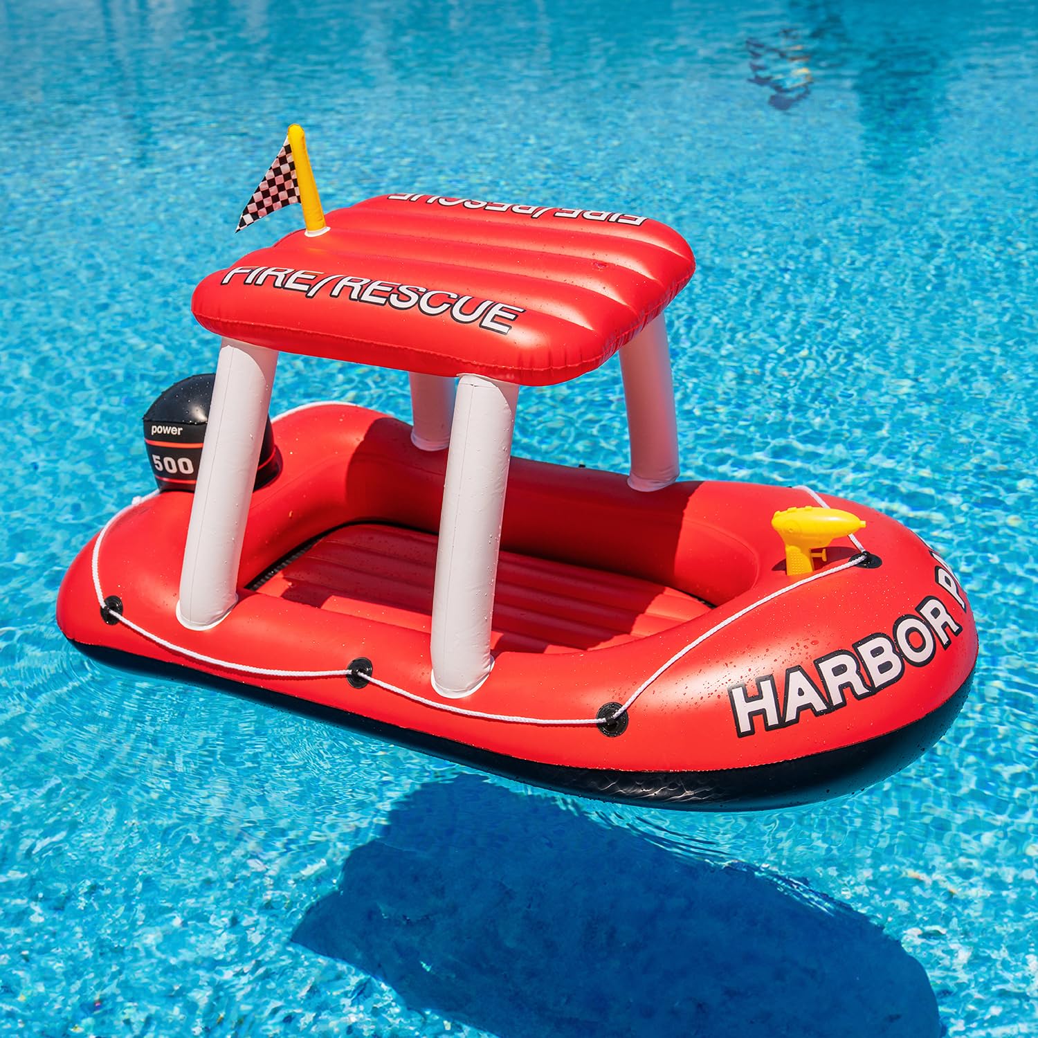 Foto 2 | Juguete Inflable Para Piscina Zonetech Fire Boat Fire Rescue - Venta Internacional.