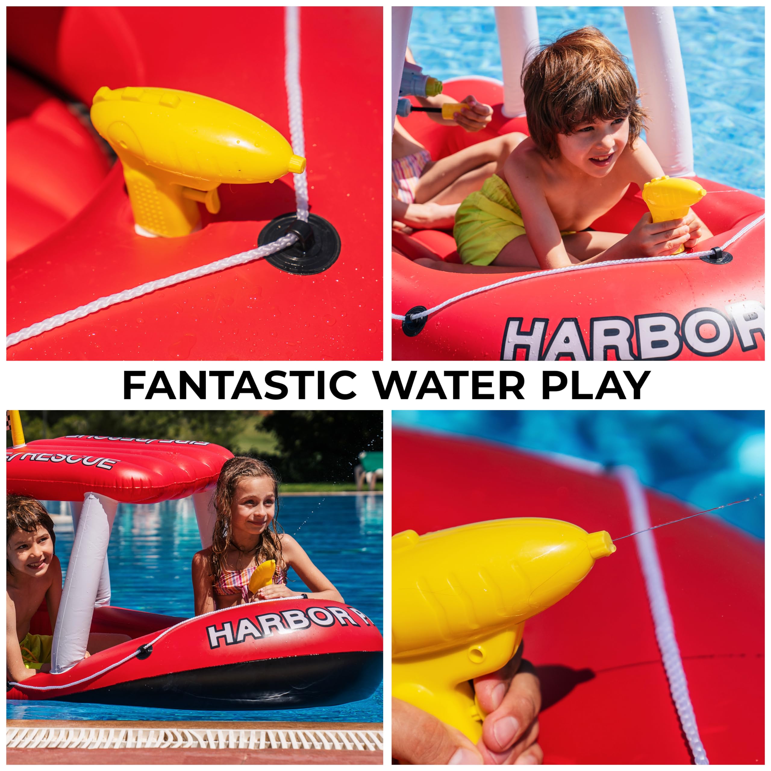 Foto 6 | Juguete Inflable Para Piscina Zonetech Fire Boat Fire Rescue - Venta Internacional.