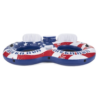 Foto 3 | Water Lounge Pool Tube Float Intex River Run Ii Con Bandera Estadounidense - Venta Internacional.