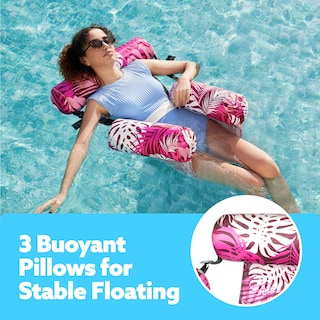 Foto 2 | Silla Flotante Para Piscina Sloosh Sloosh Convertible Color Rosa Tropical - Venta Internacional.