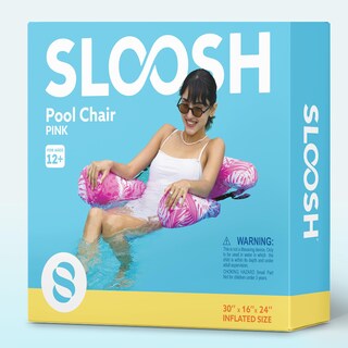 Foto 7 | Silla Flotante Para Piscina Sloosh Sloosh Convertible Color Rosa Tropical - Venta Internacional.
