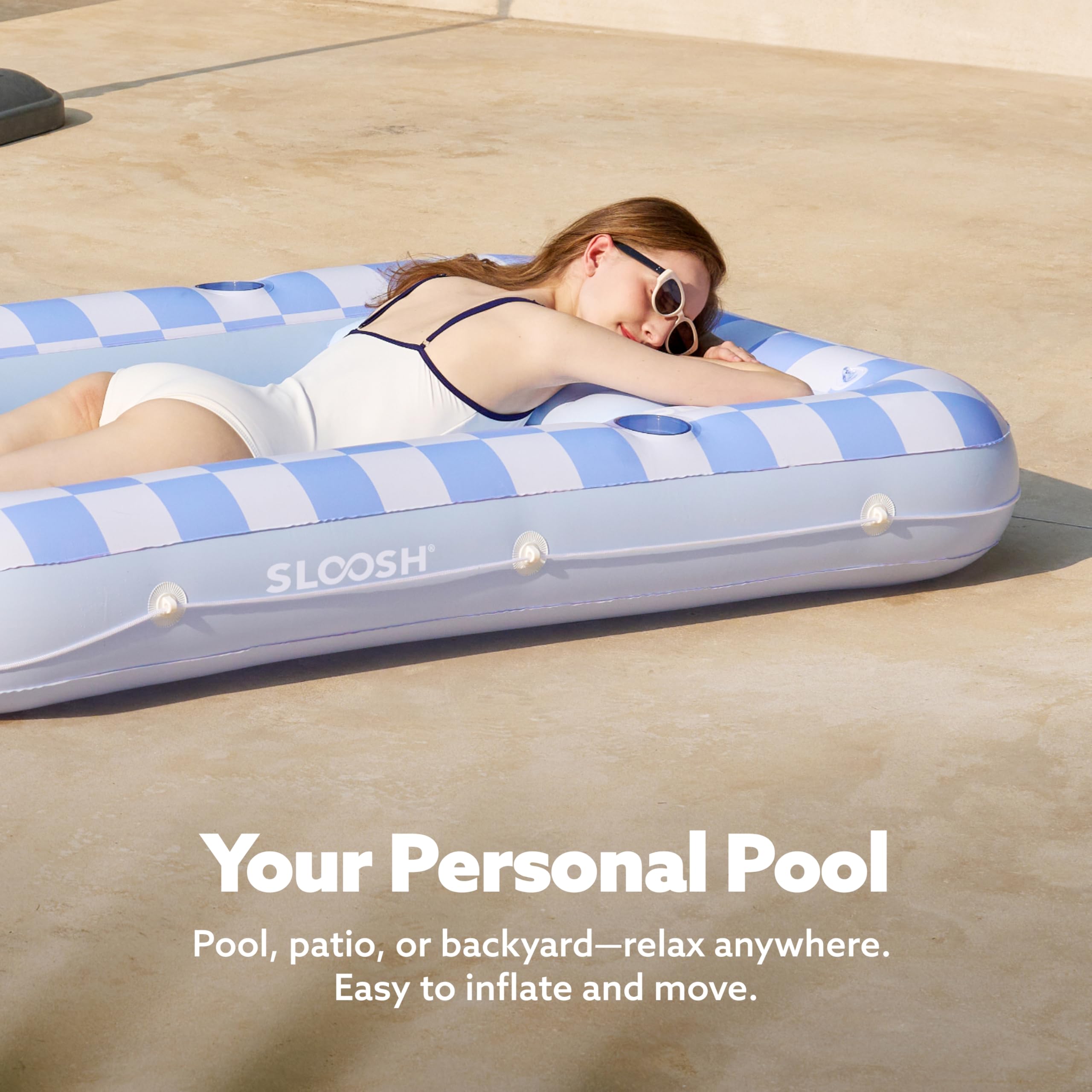 Foto 3 pulgar | Tumbona Hinchable De Bronceado Para Piscina Float Sloosh De 70 X 46 Cm  Color Azul - Venta Internacional.