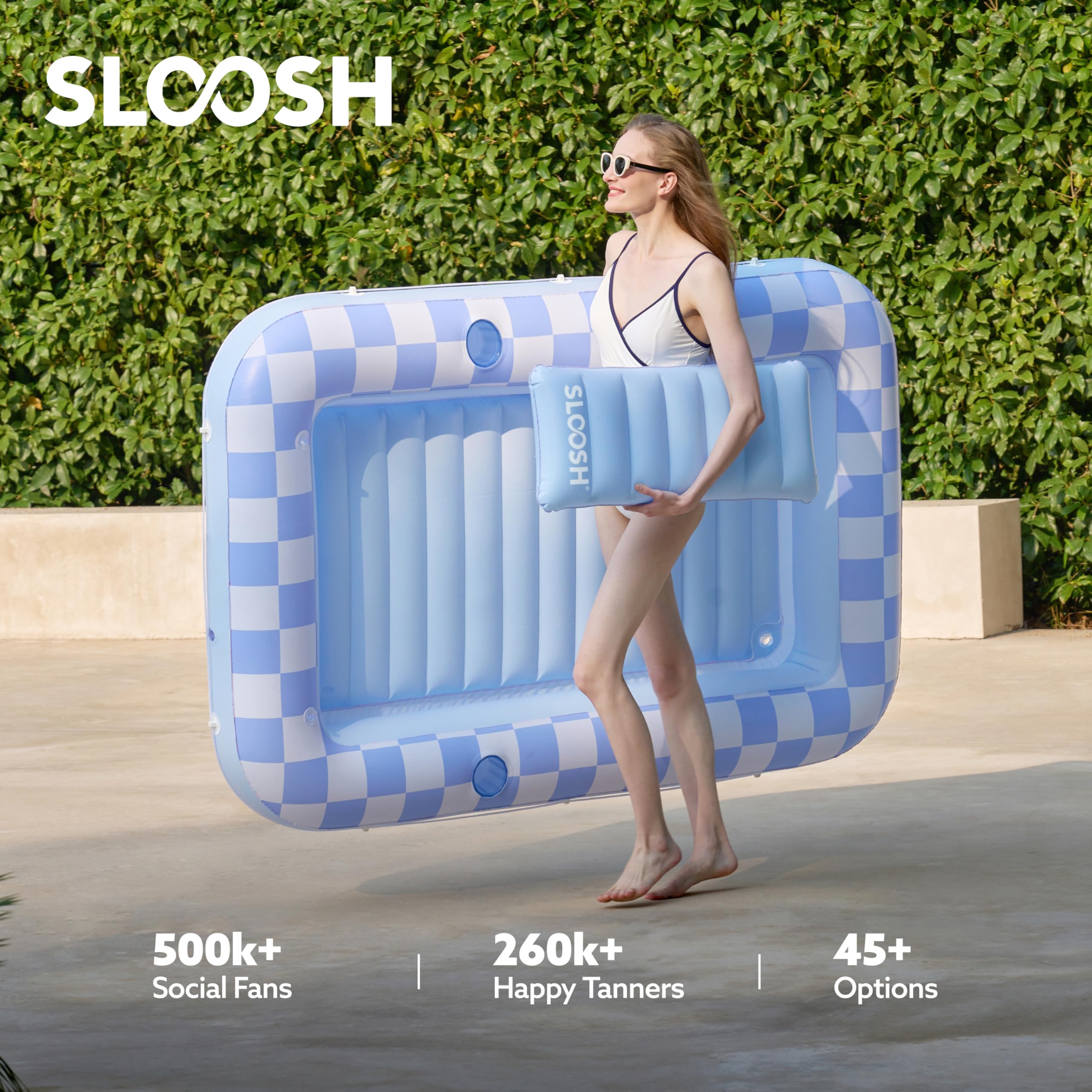 Foto 6 pulgar | Tumbona Hinchable De Bronceado Para Piscina Float Sloosh De 70 X 46 Cm  Color Azul - Venta Internacional.
