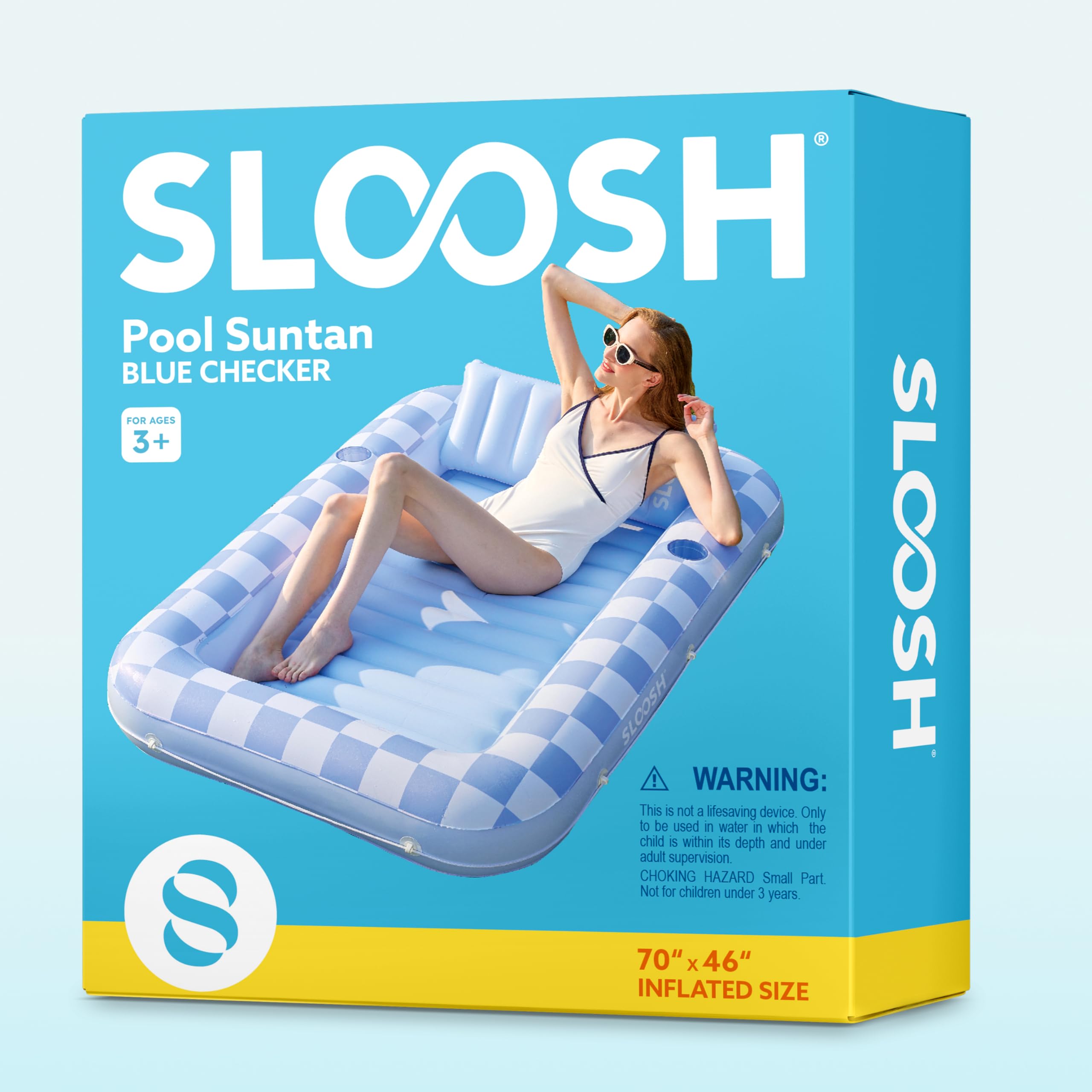 Foto 8 pulgar | Tumbona Hinchable De Bronceado Para Piscina Float Sloosh De 70 X 46 Cm  Color Azul - Venta Internacional.