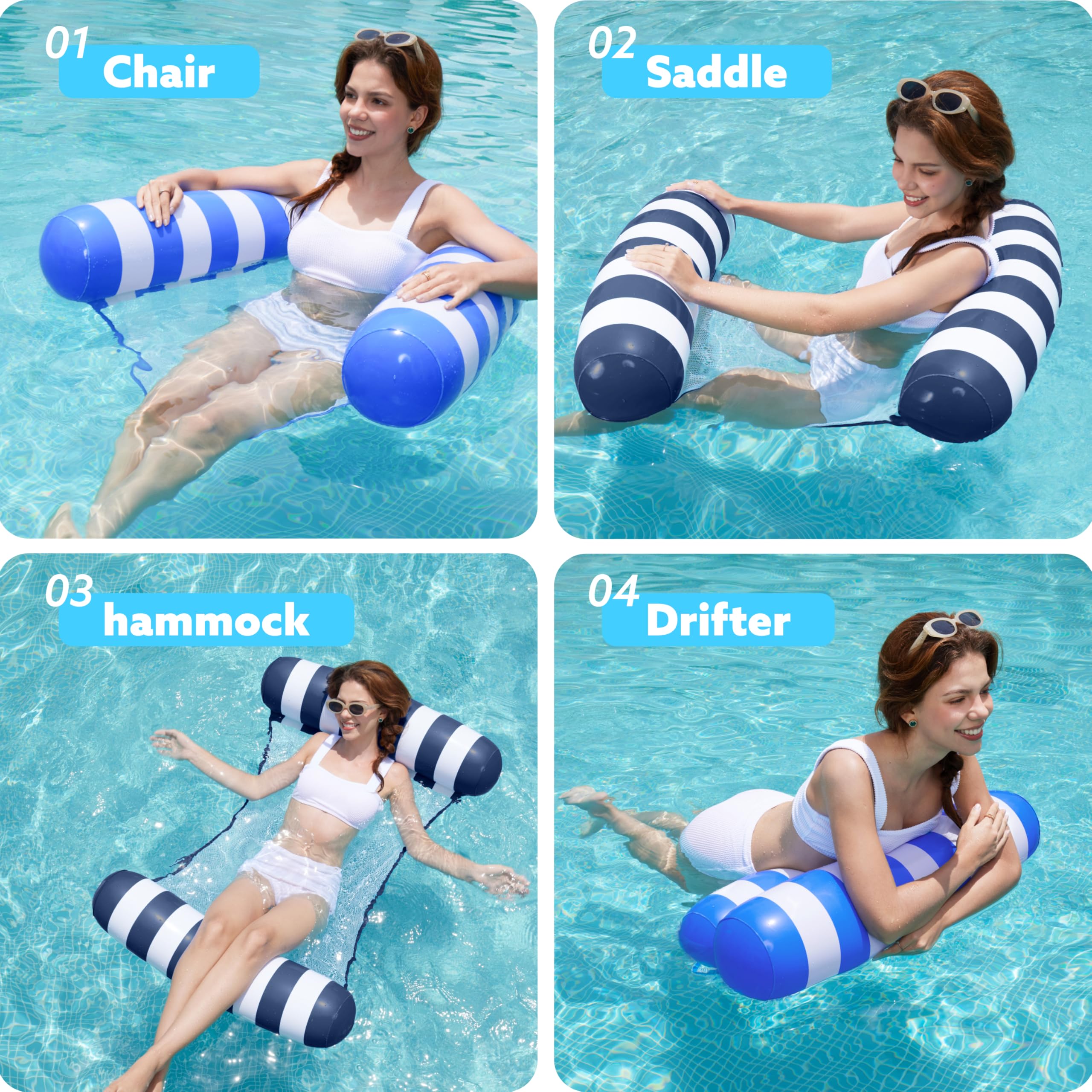 Foto 3 pulgar | Hamacas Y Flotadores Para Piscina Tipo Sloosh  2 Paquetes  Tipo Tira Para Adultos - Venta Internacional.