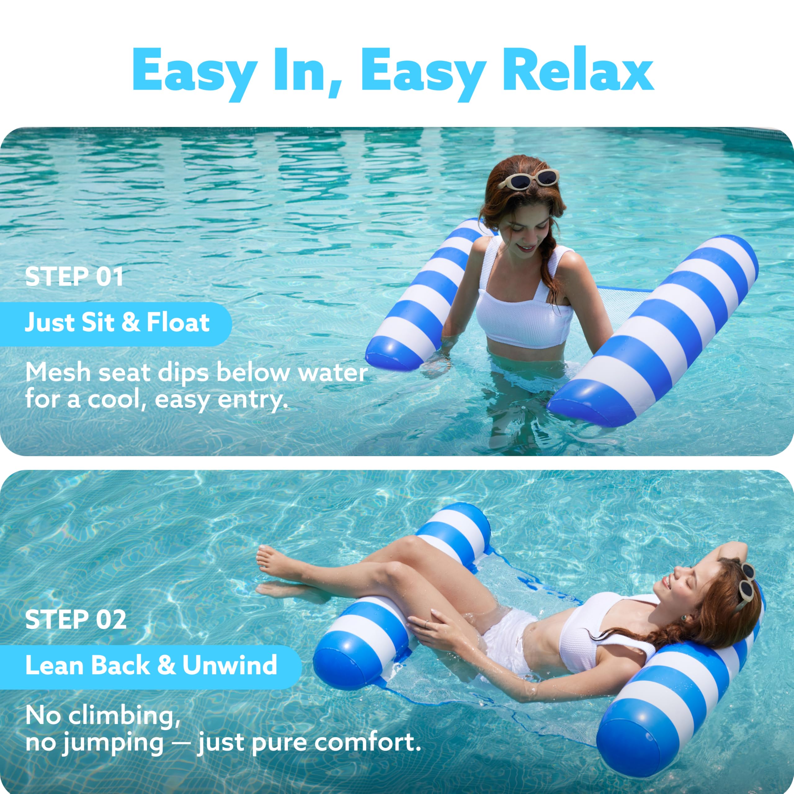 Foto 5 pulgar | Hamacas Y Flotadores Para Piscina Tipo Sloosh  2 Paquetes  Tipo Tira Para Adultos - Venta Internacional.