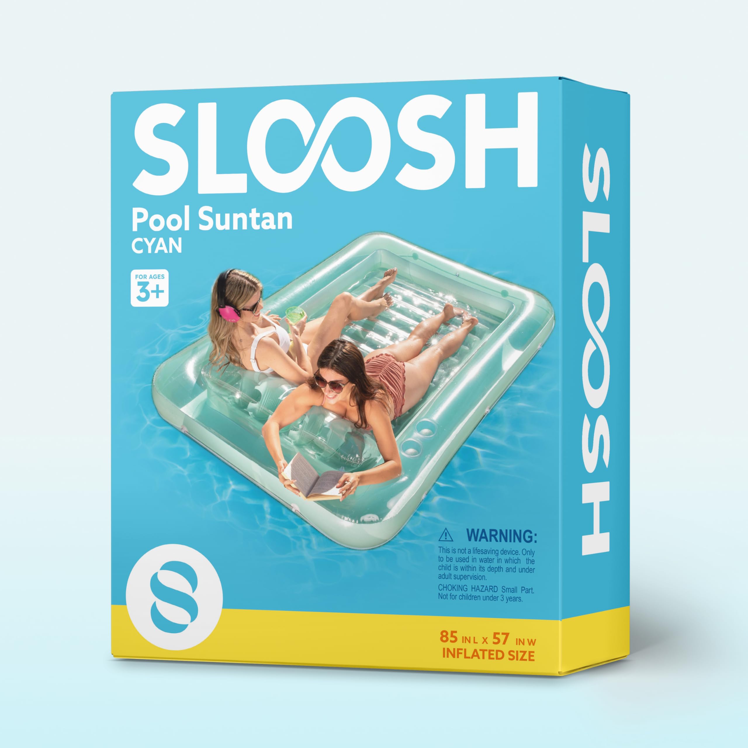 Foto 8 pulgar | Tumbona Inflable Para Bronceado Para Piscina Float Sloosh Xl  Color Cian  85 X 57 Cm - Venta Internacional.