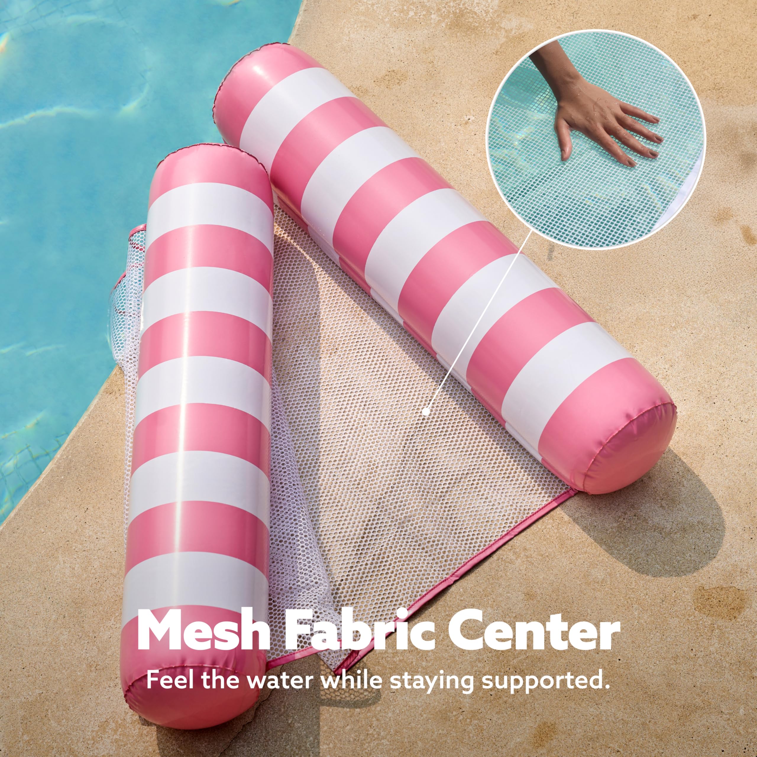 Foto 7 pulgar | Flotadores Tipo Hamaca Para Piscina  Tipo Sloosh Strip  4 En 1 Para Adultos  Paquete De 2 - Venta Internacional.