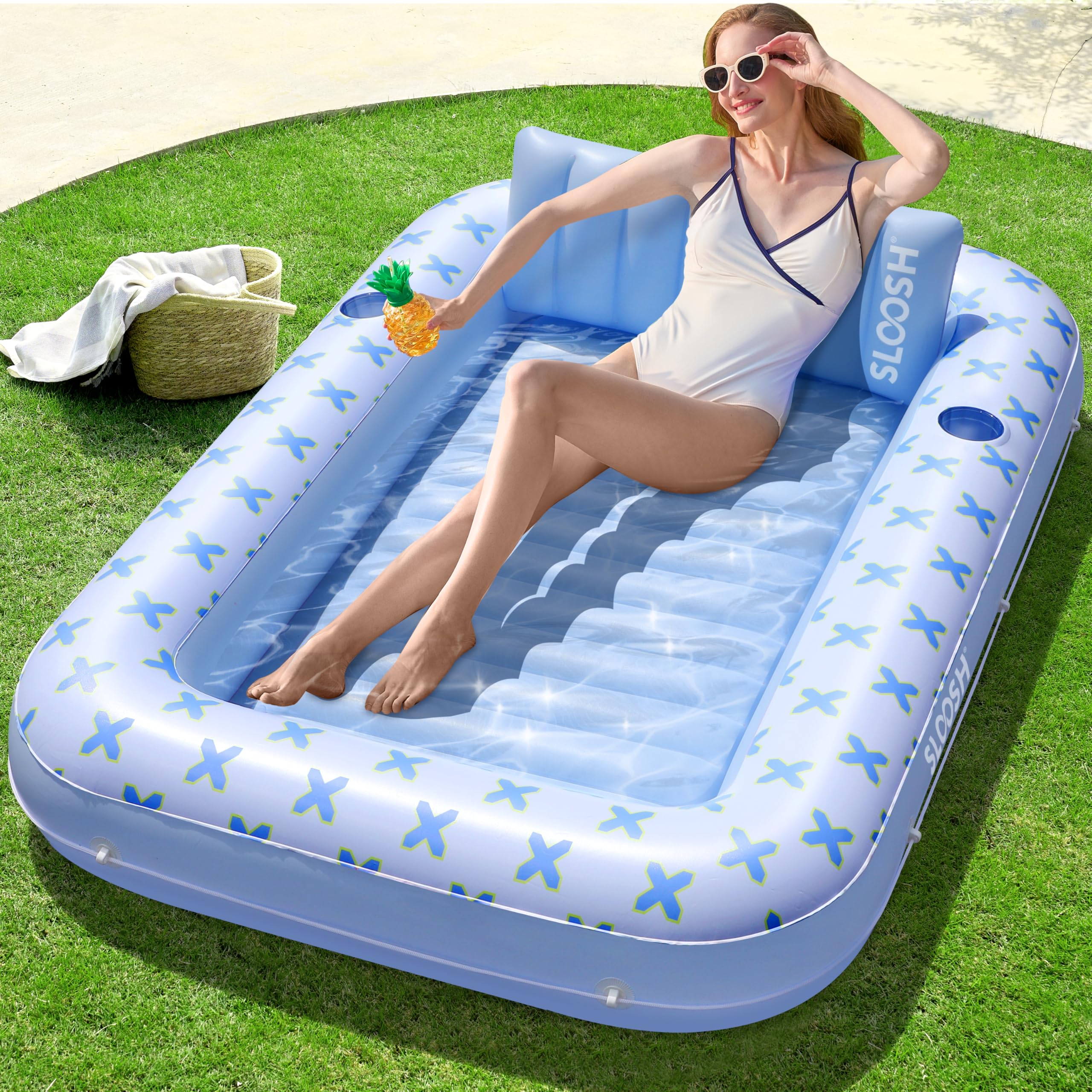 Foto 2 pulgar | Tumbona Inflable De Bronceado Para Piscina Float Sloosh Blue Breezestar - Venta Internacional.