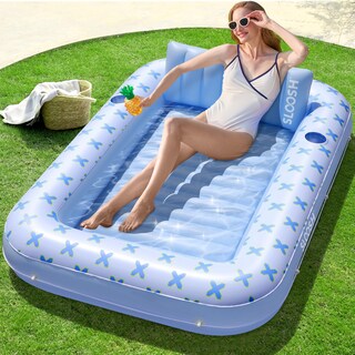 Foto 1 | Tumbona Inflable De Bronceado Para Piscina Float Sloosh Blue Breezestar - Venta Internacional.