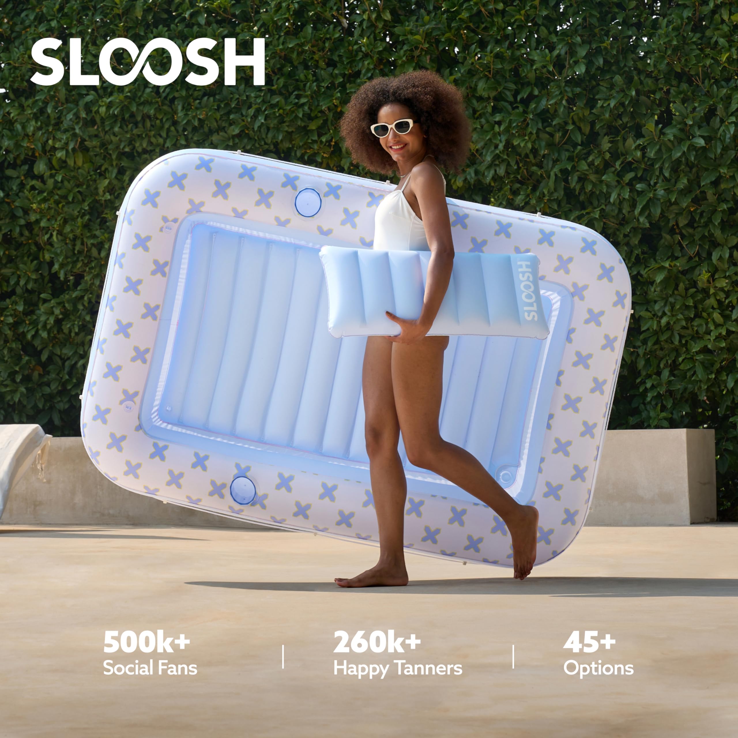Foto 6 pulgar | Tumbona Inflable De Bronceado Para Piscina Float Sloosh Blue Breezestar - Venta Internacional.