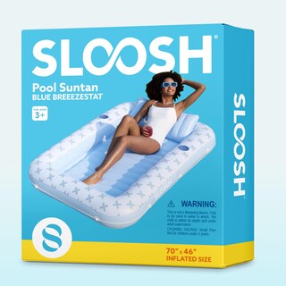 Foto 7 | Tumbona Inflable De Bronceado Para Piscina Float Sloosh Blue Breezestar - Venta Internacional.